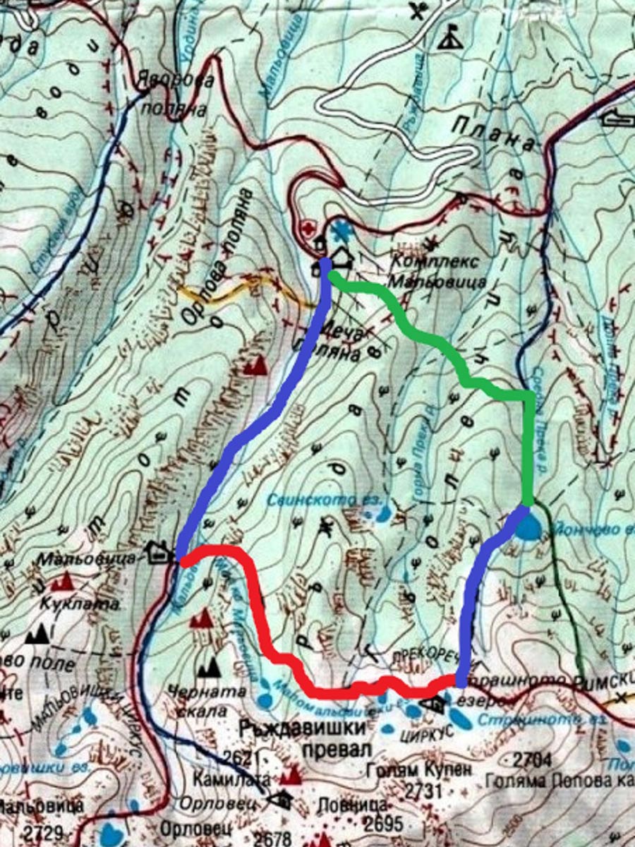 Yonchevo Lake Map