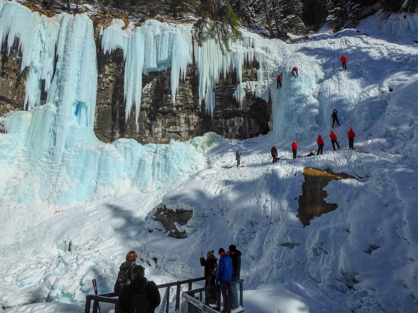 Johnston Canyon winter hike