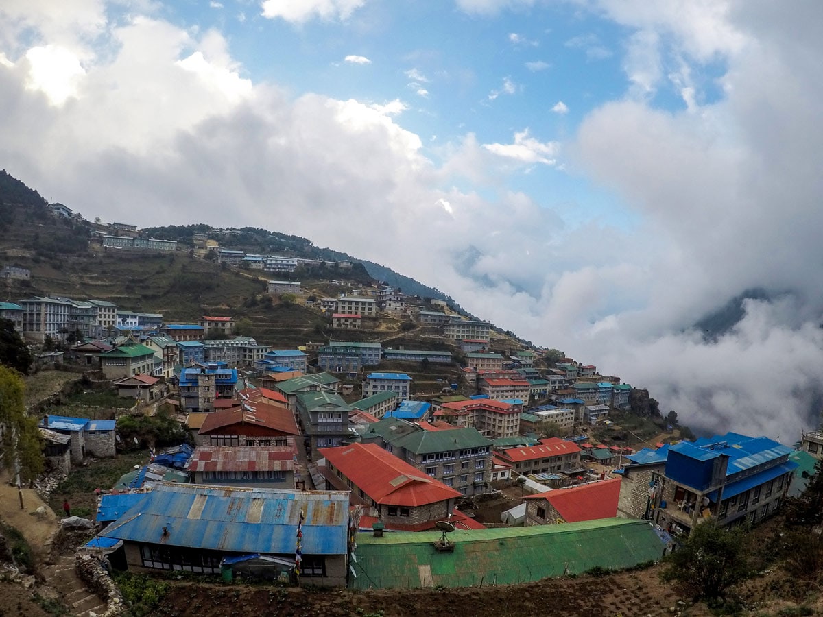 Village high in Himalaya Mountains