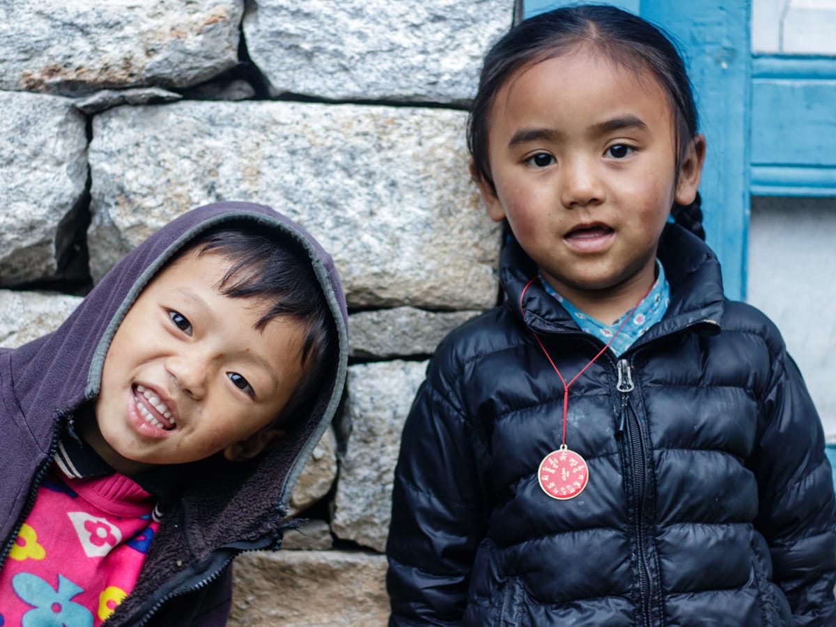 Local kids in Nepal