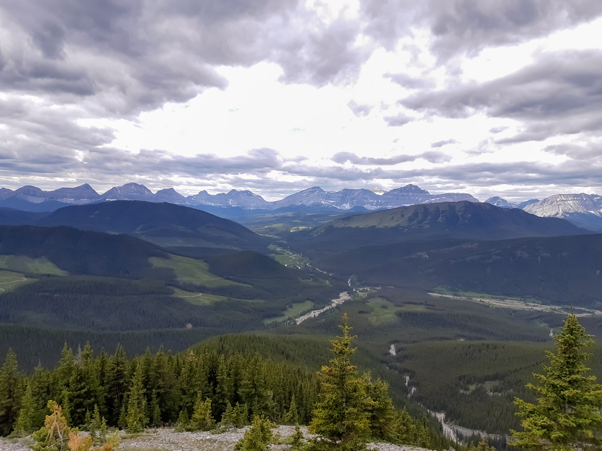 Clouds over Mt Burke hiking in Kananaskis Alberta