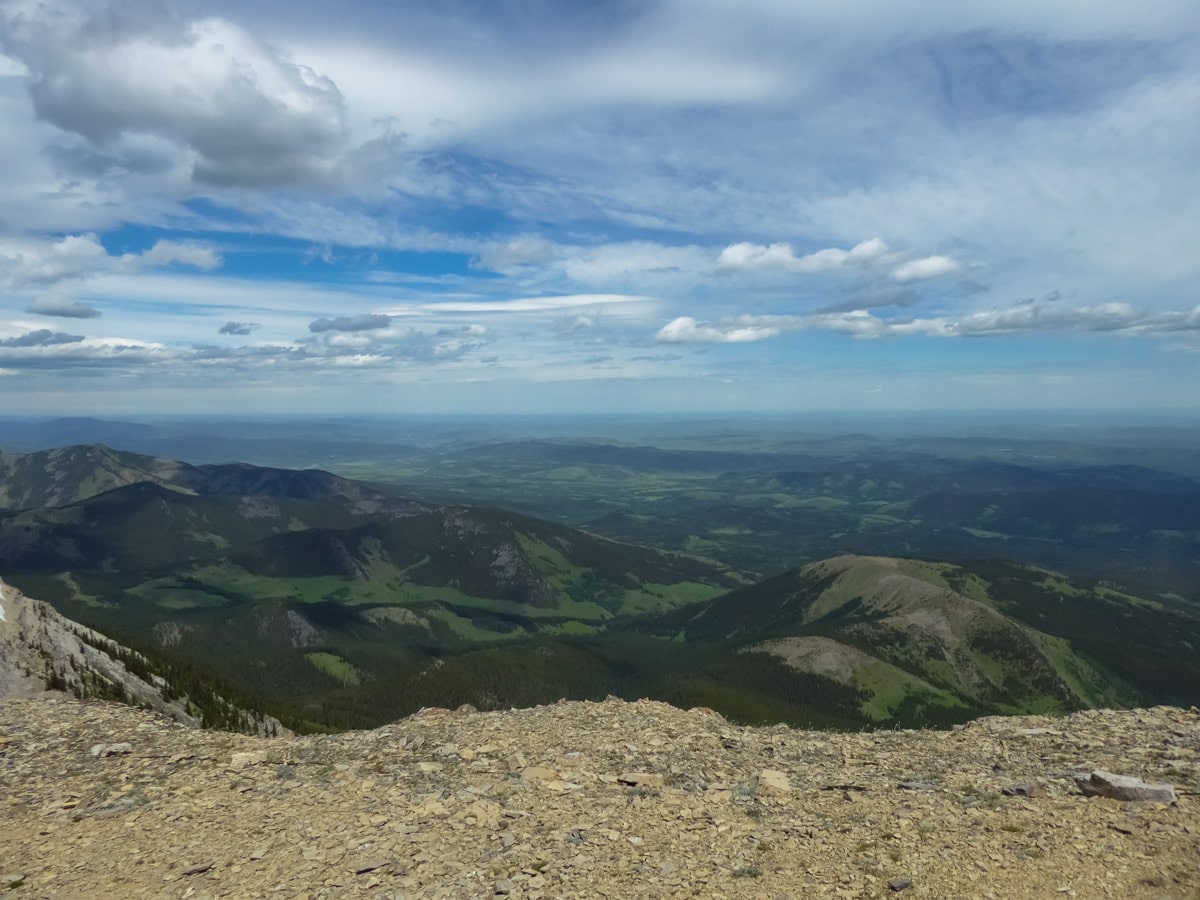 Alberta hills and prairies seen from Mt Burke hiking in Kananaskis Alberta