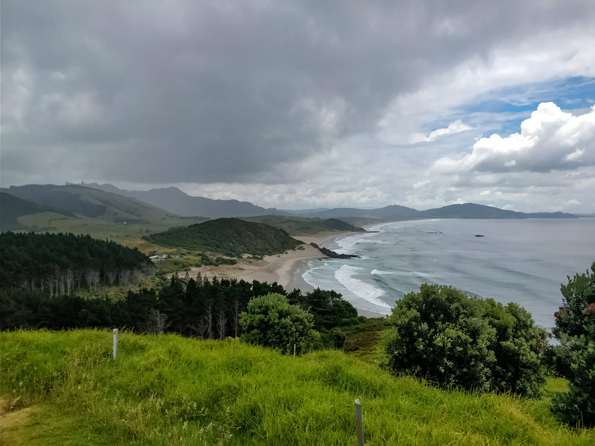 Storm rolling over mainland New Zealand seen hiking Te Araroa trail trek