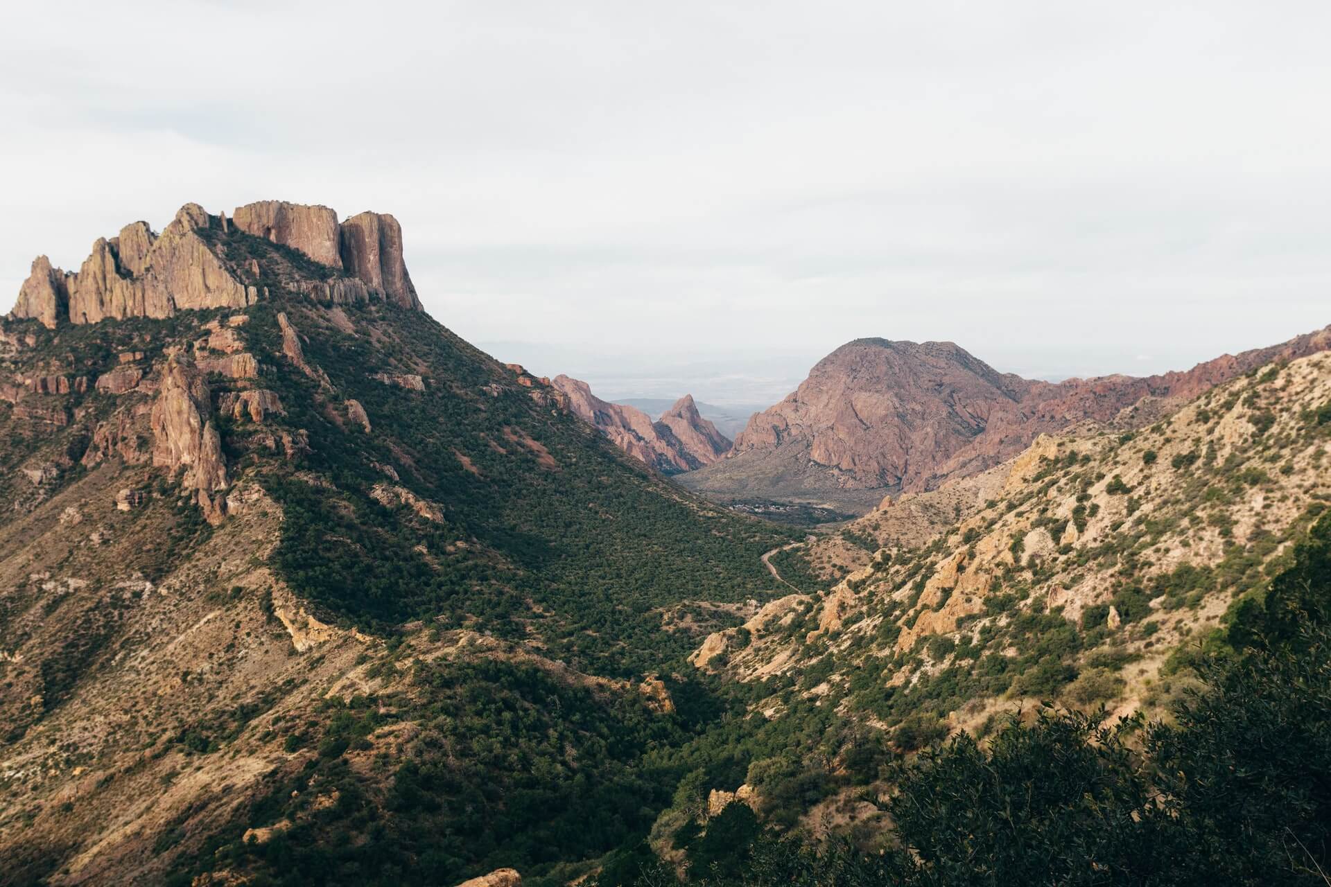 Scenic rugged mountains in the Big Bend