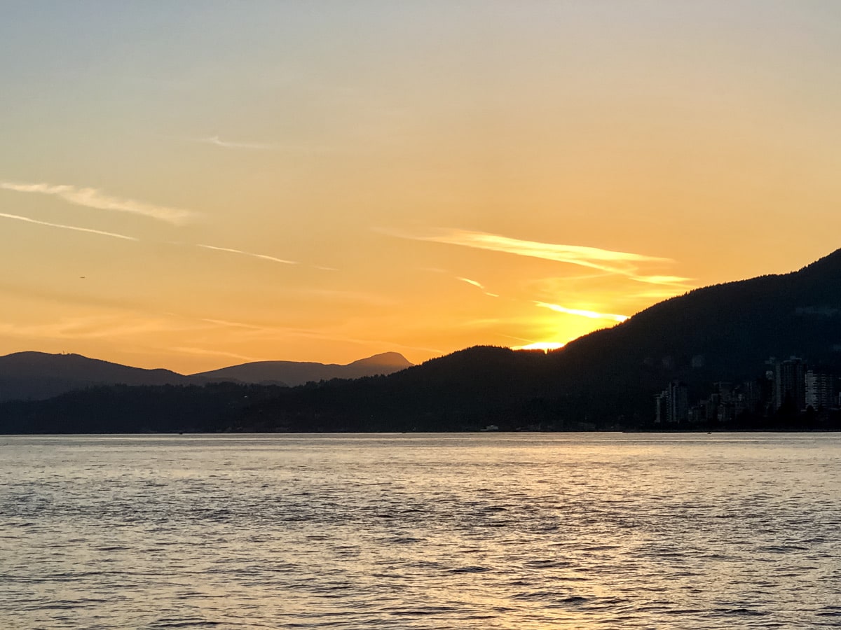 Vancouvers North Shore sunset