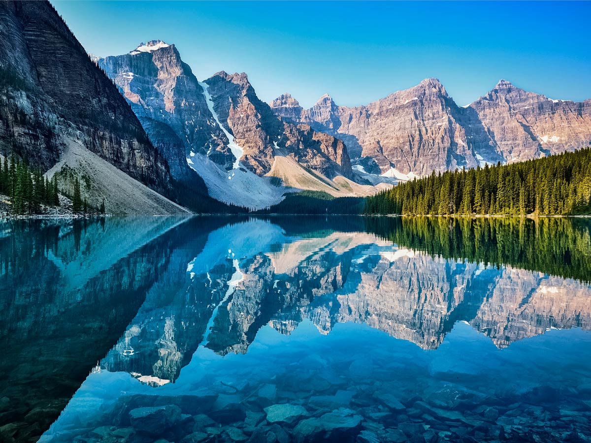 Beautiful Moraine Lake near Banff Canada