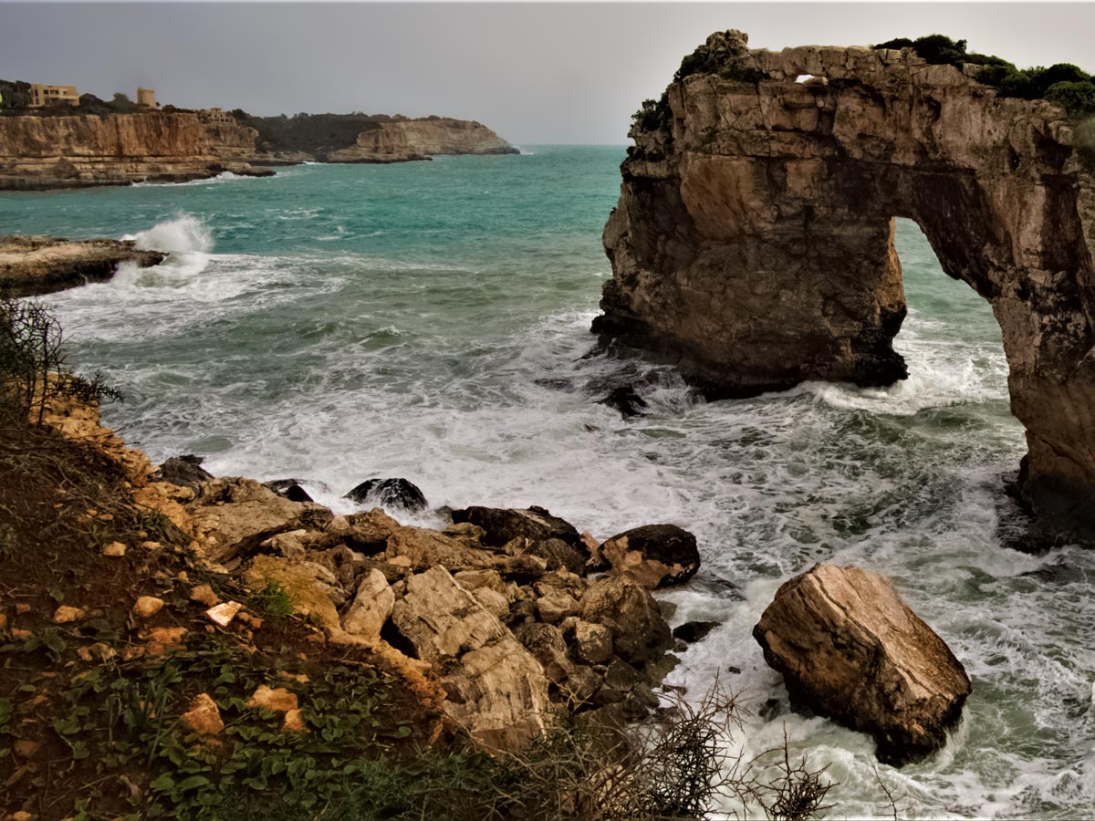 Mallorca Spain coastline rock formations