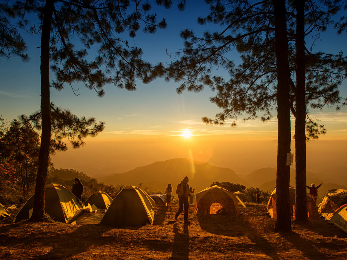 Camping trip sunrise