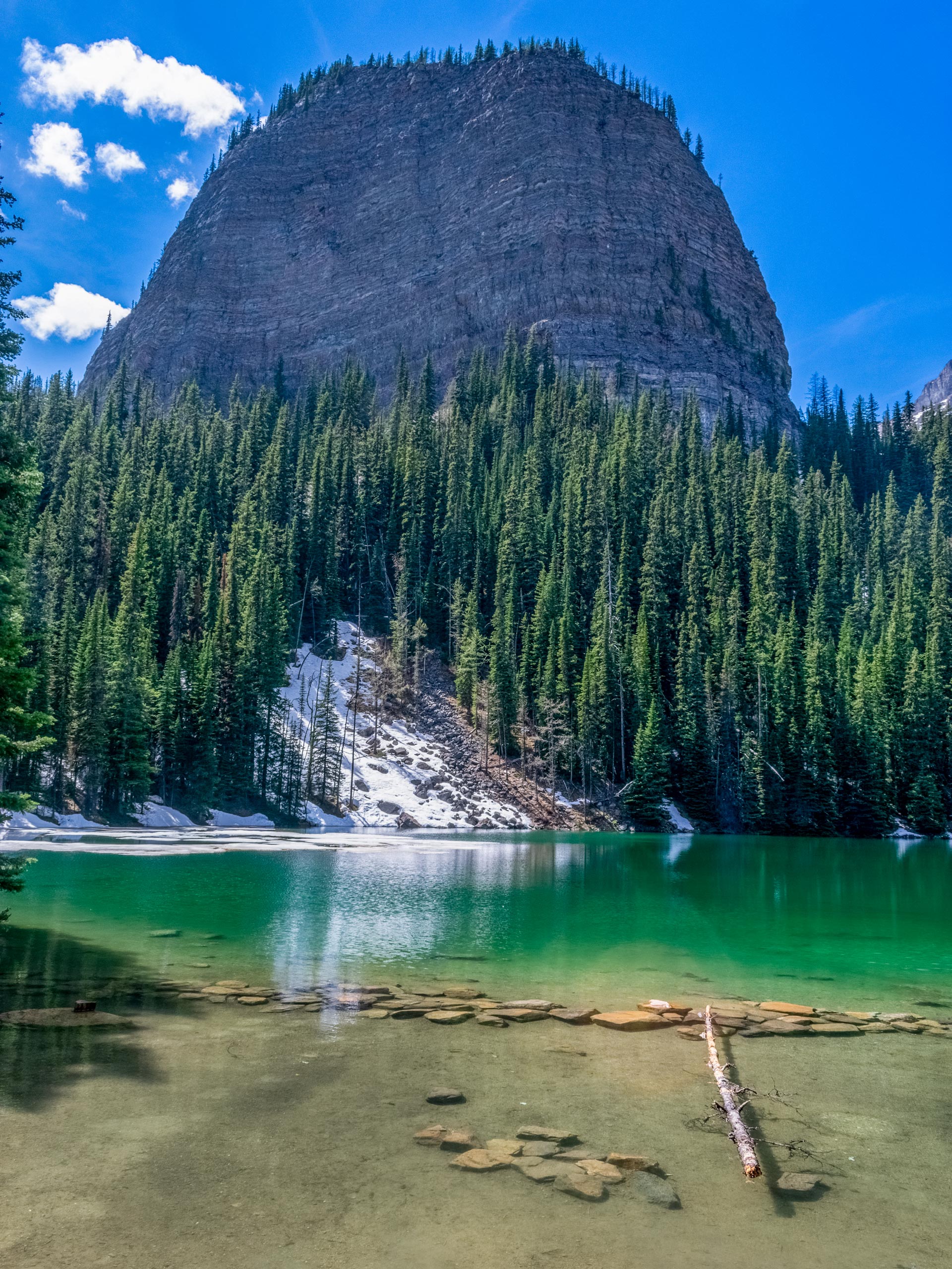 Big Beehive above Mirror Lake hiking Banff National Park Alberta