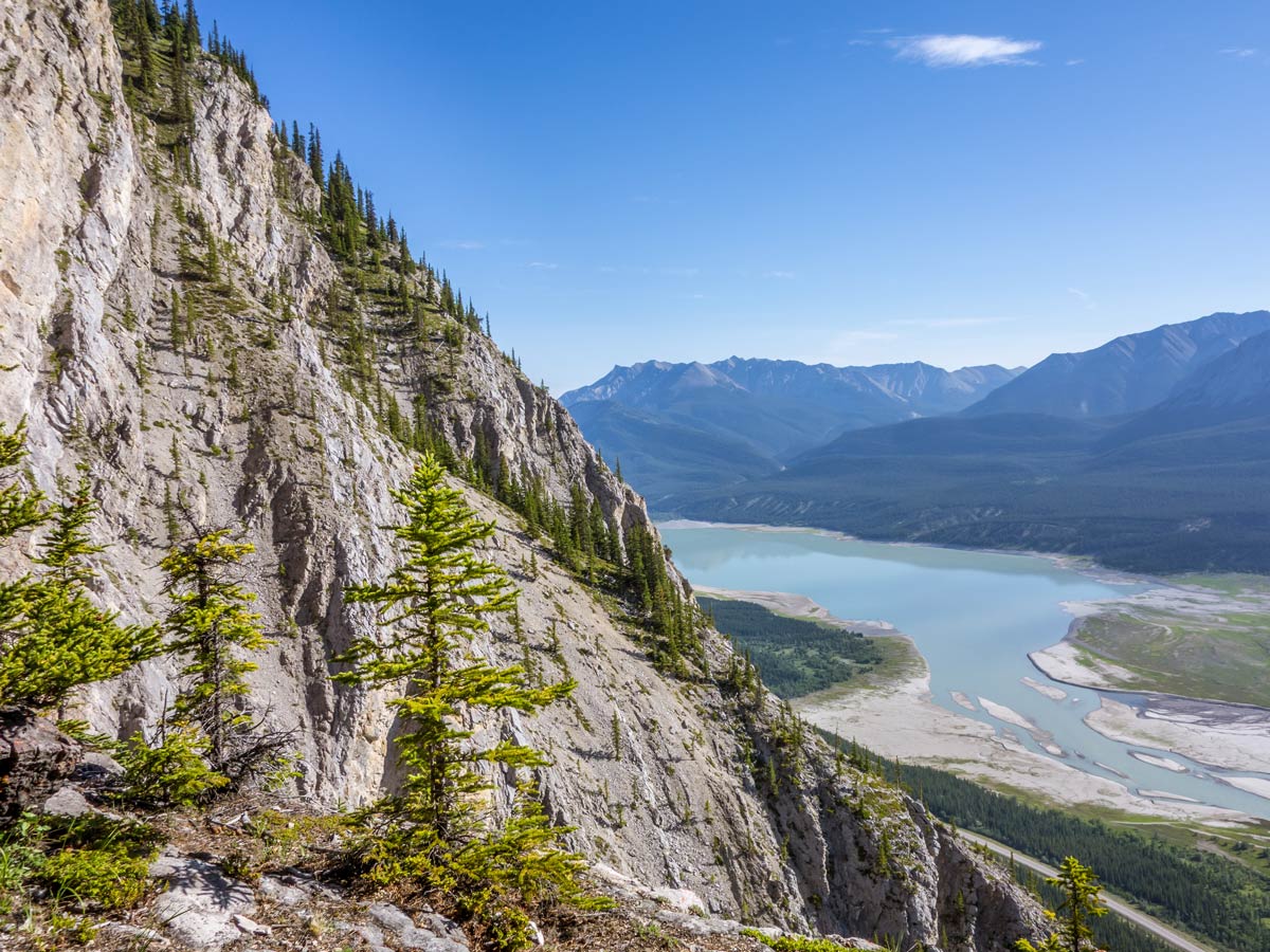 Lake Abraham views on Mount Ernest Ross Scramble near David Thompson Hwy