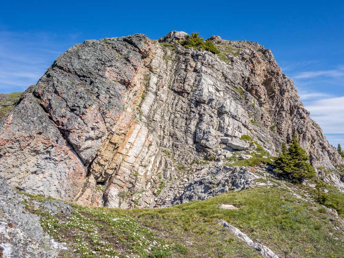 Scrambly bit of Mount Ernest Ross Scramble near David Thompson Hwy