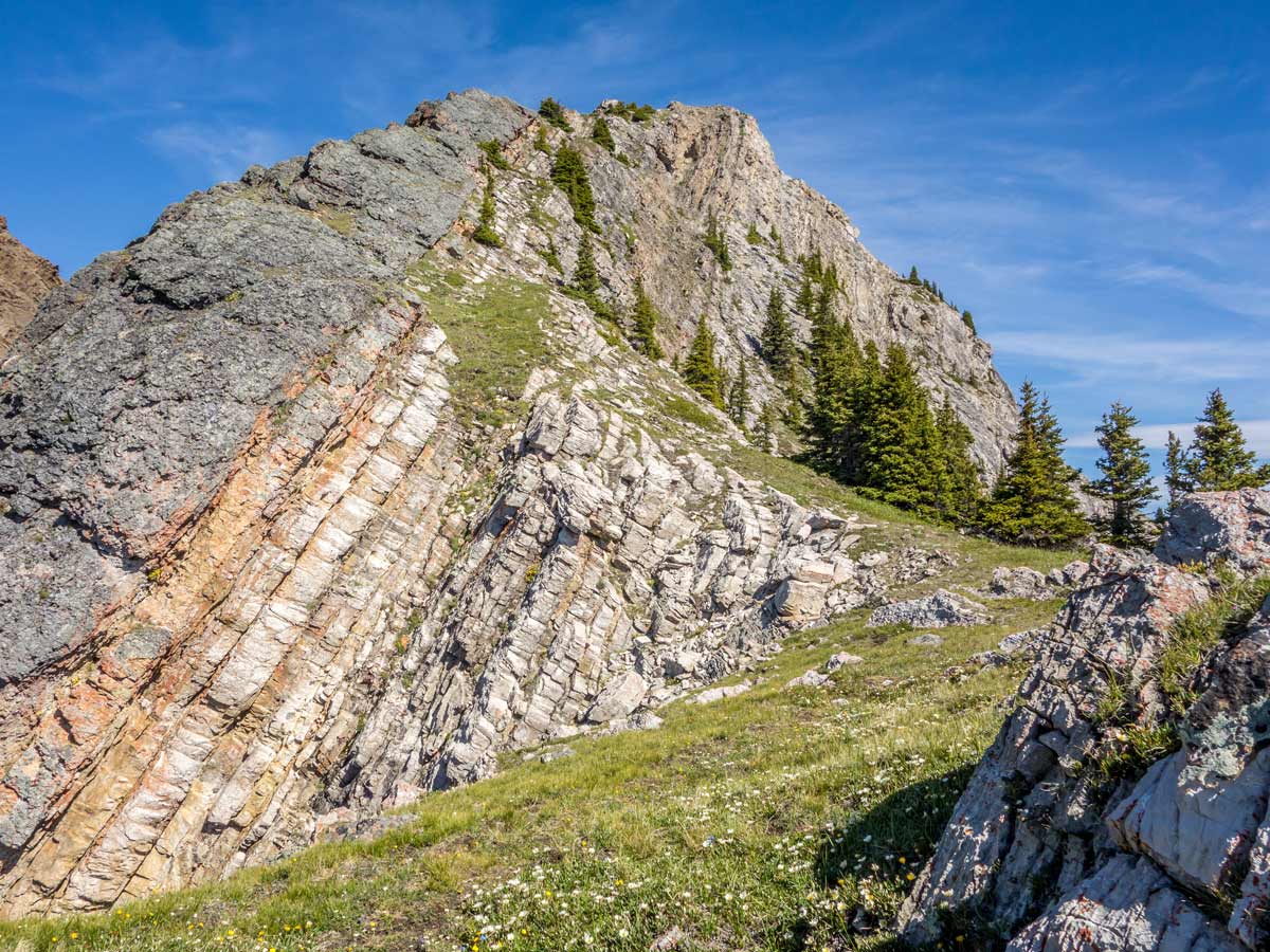 Steep part of Mount Ernest Ross Scramble near David Thompson Hwy