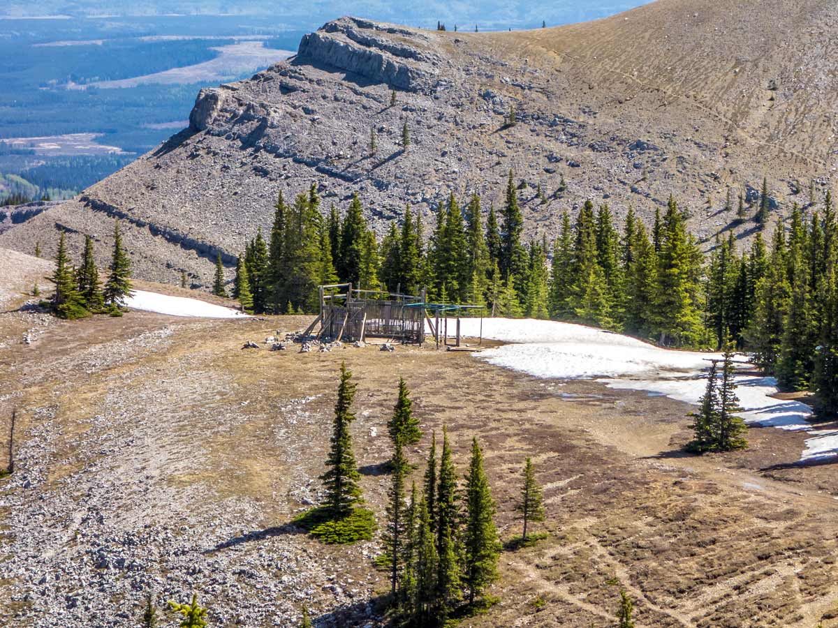 Beautiful path of Ram Mountain Trail near Nordegg Alberta