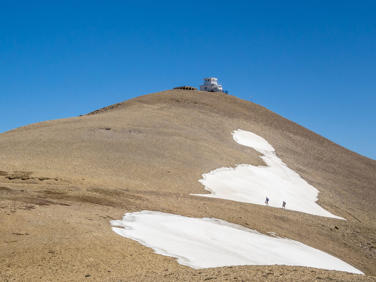 Approaching the fire lookout on top of the Ram Mountain near Nordegg