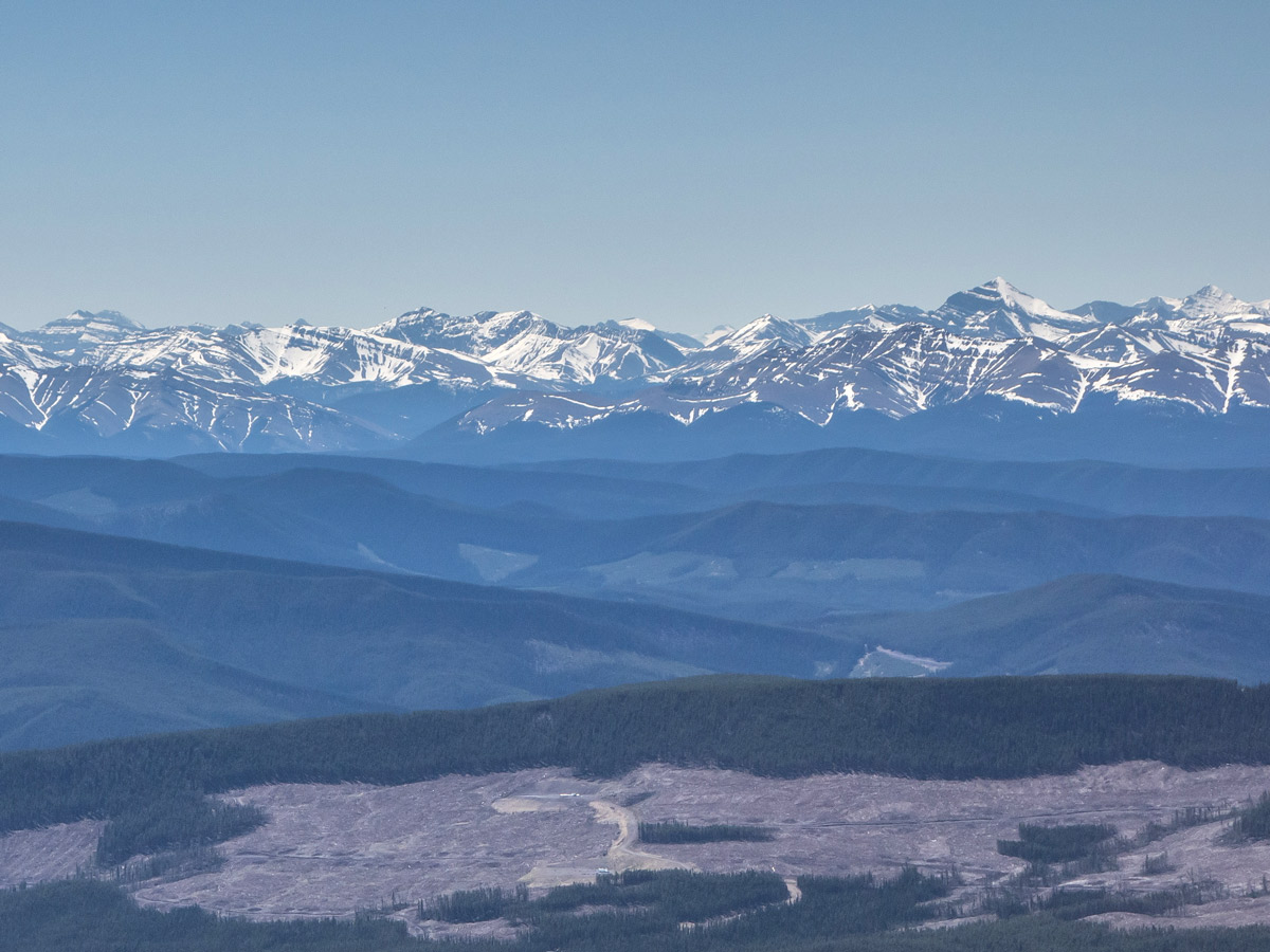 Mountain scenery as seen from the top of Ram Mountain near Nordegg