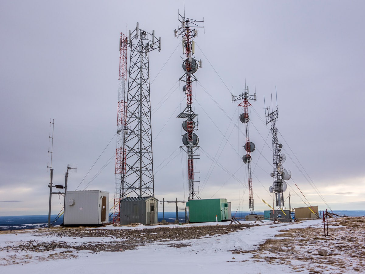 Infrastructure on top of the Baldy Fire Lookout near Nordegg