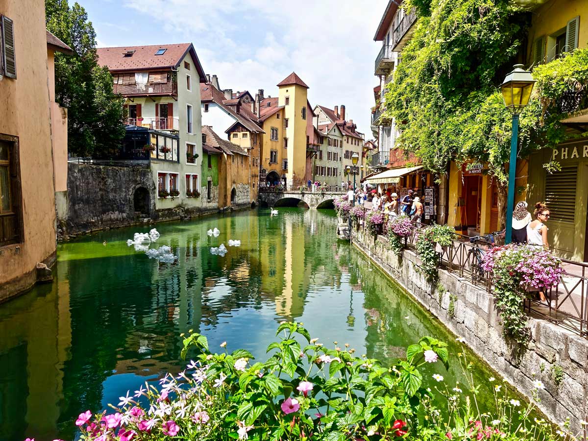 Annecy historic town canal