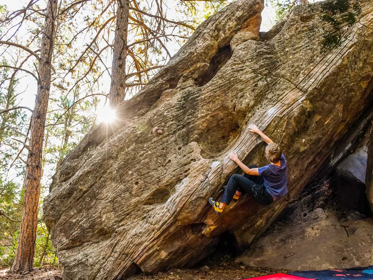 Rock climbing in Castle Rock