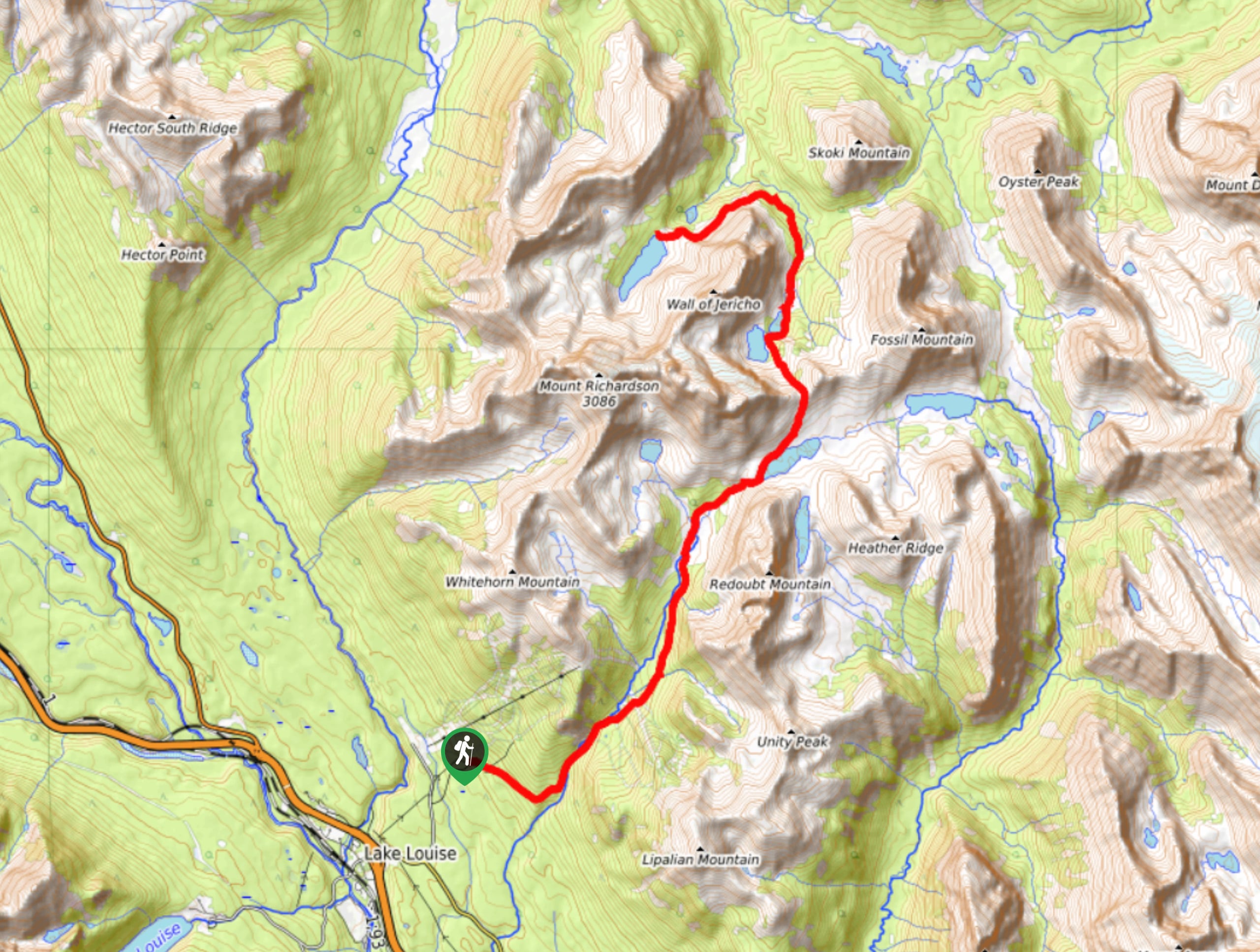 Merlin Lake Backpacking Trail Map