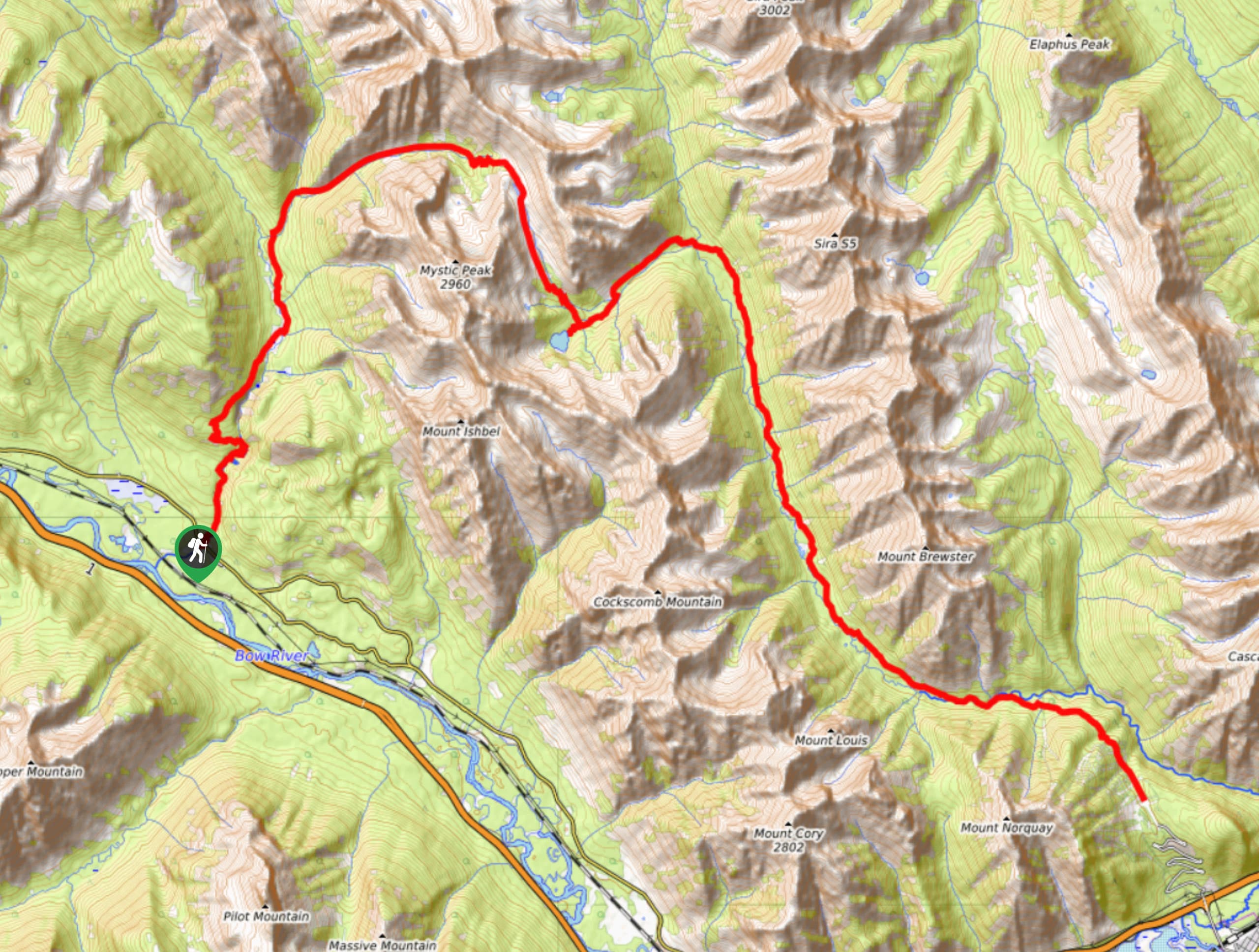 Mystic Pass Backpacking Trail Map