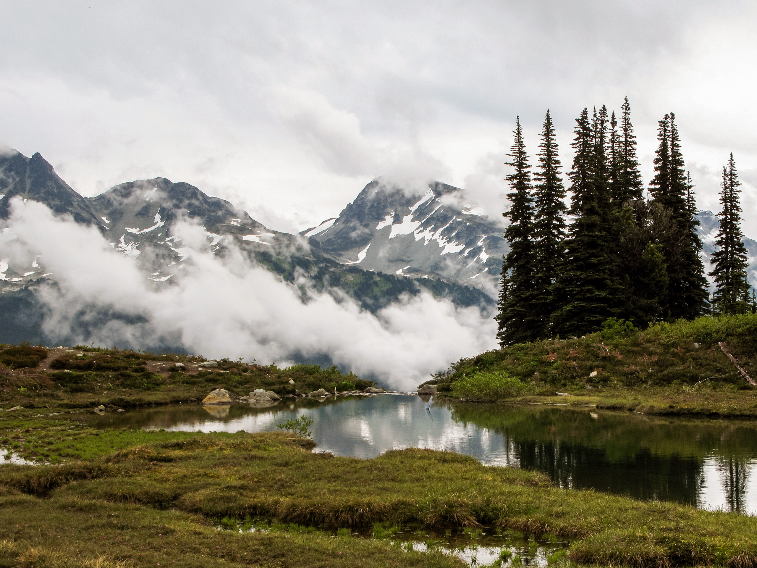 Clouds pass by at Harmony Lake