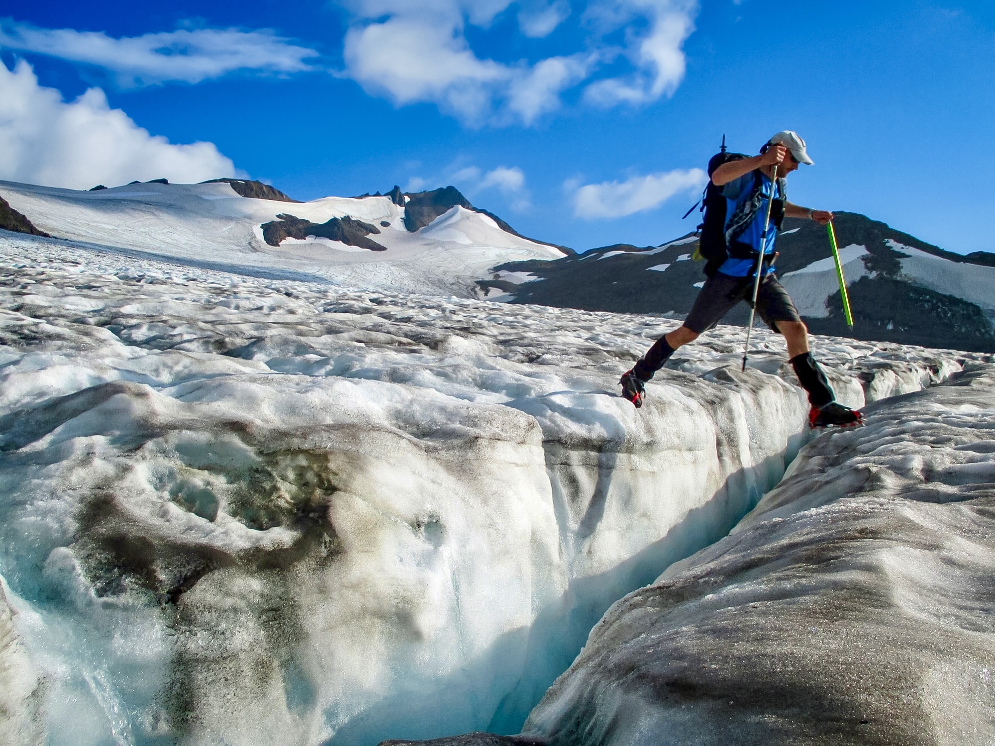 Descending the Helm Glacier in Garibaldi Provincial Park near Whistler BC