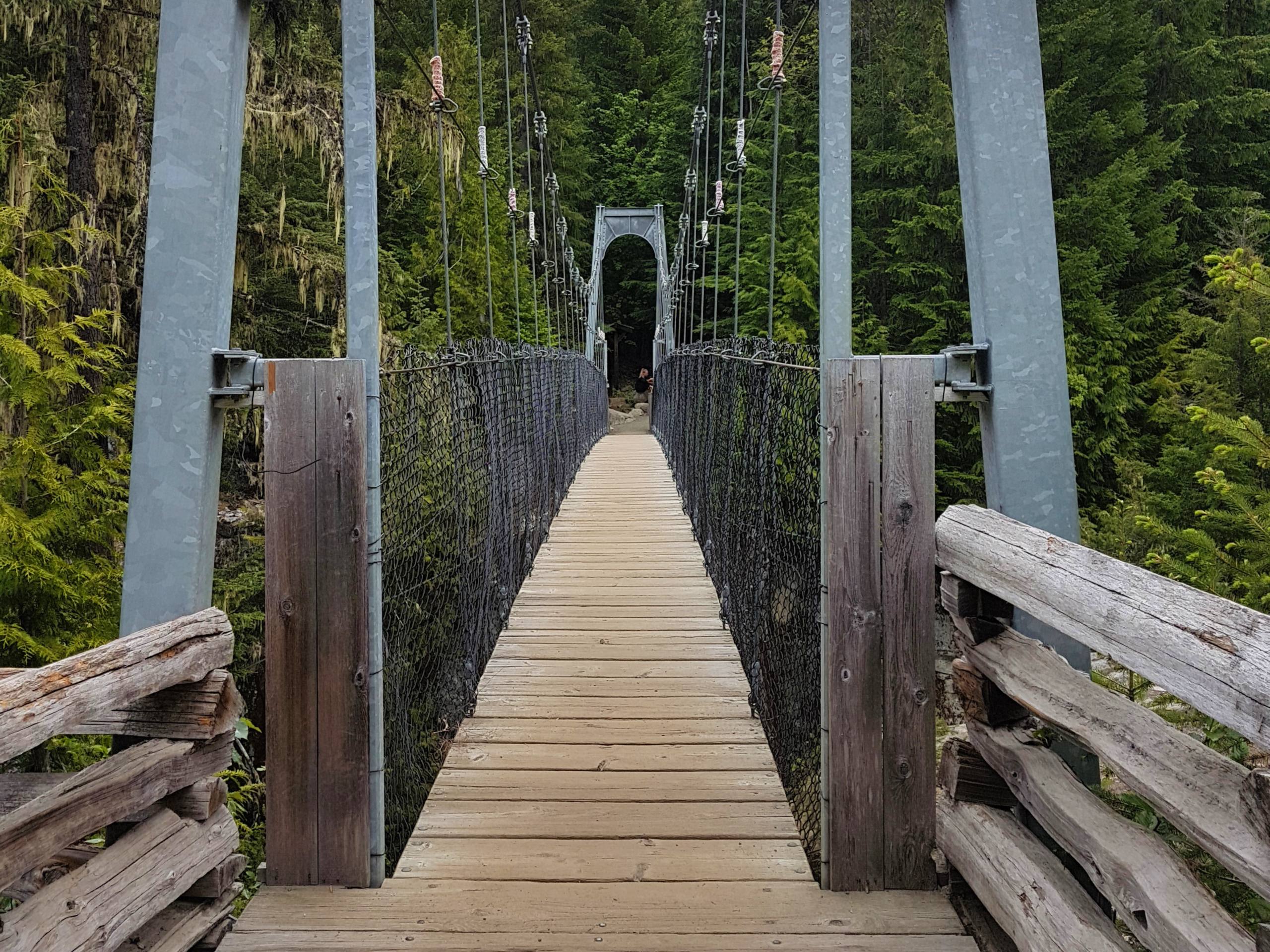 MacLaurins Crossing suspension bridge over the Cheakamus River