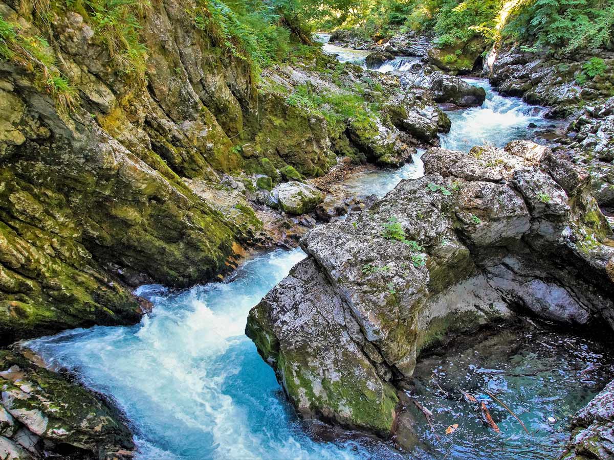 The Vintgar Gorge in the Julian Alps of Triglav National Park