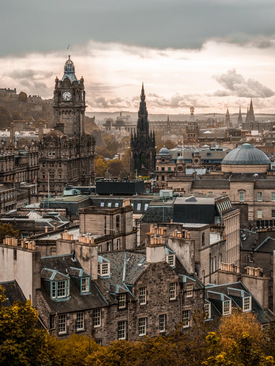 Edinburgh Scotland city skyline