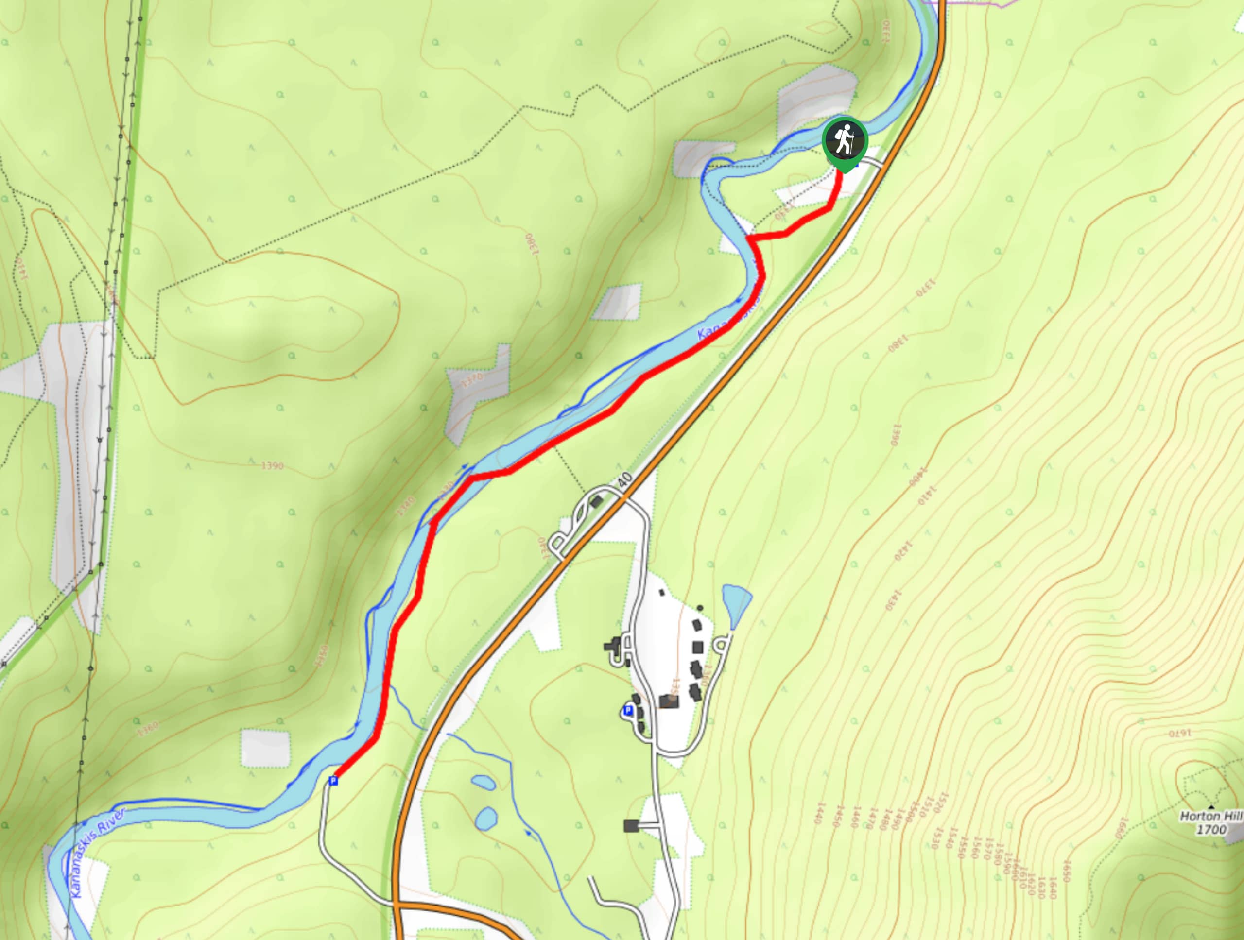 Canoe Meadows Widow Maker Trail Map