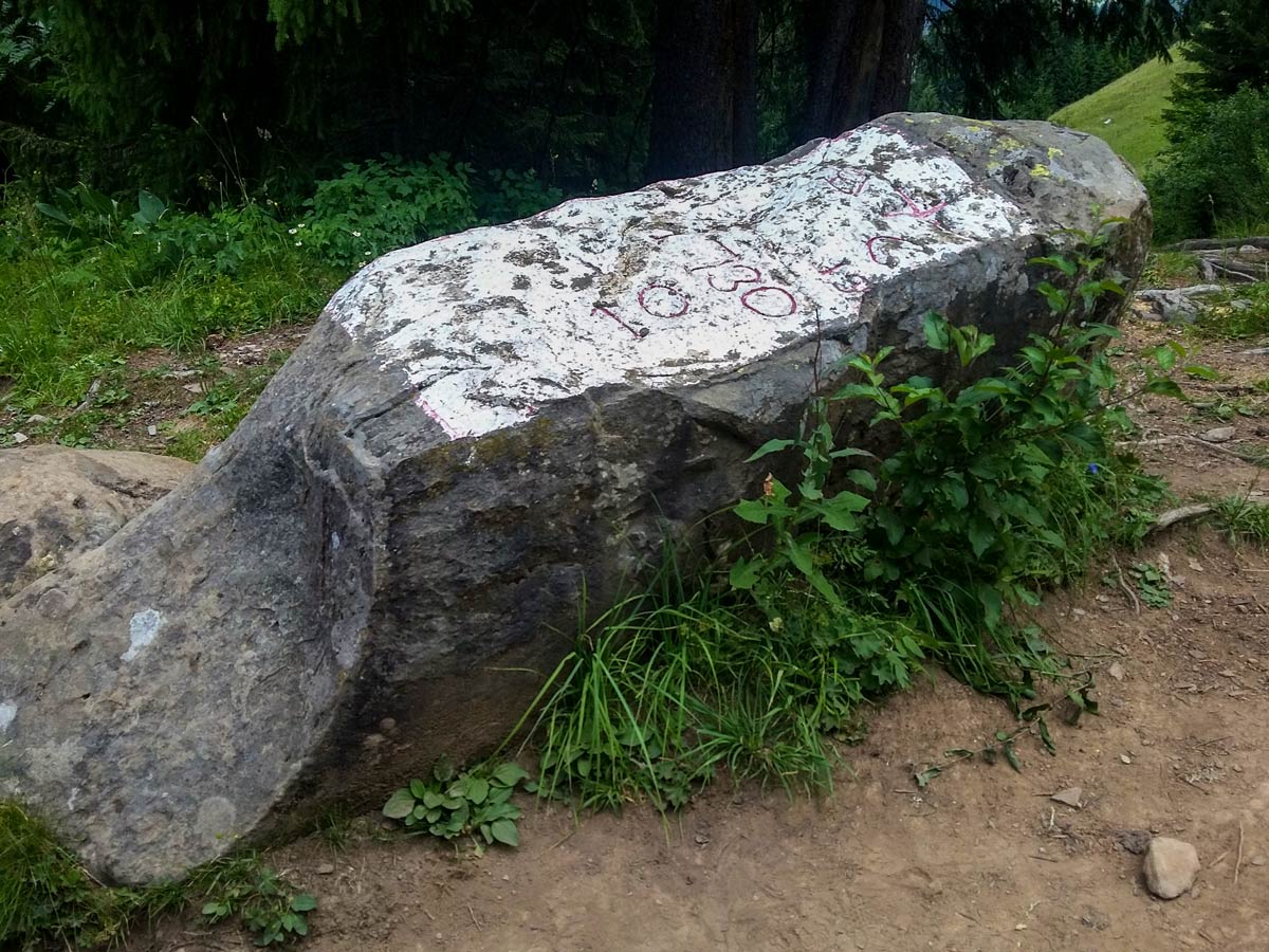 Bombardellaz village stone seen hiking in france
