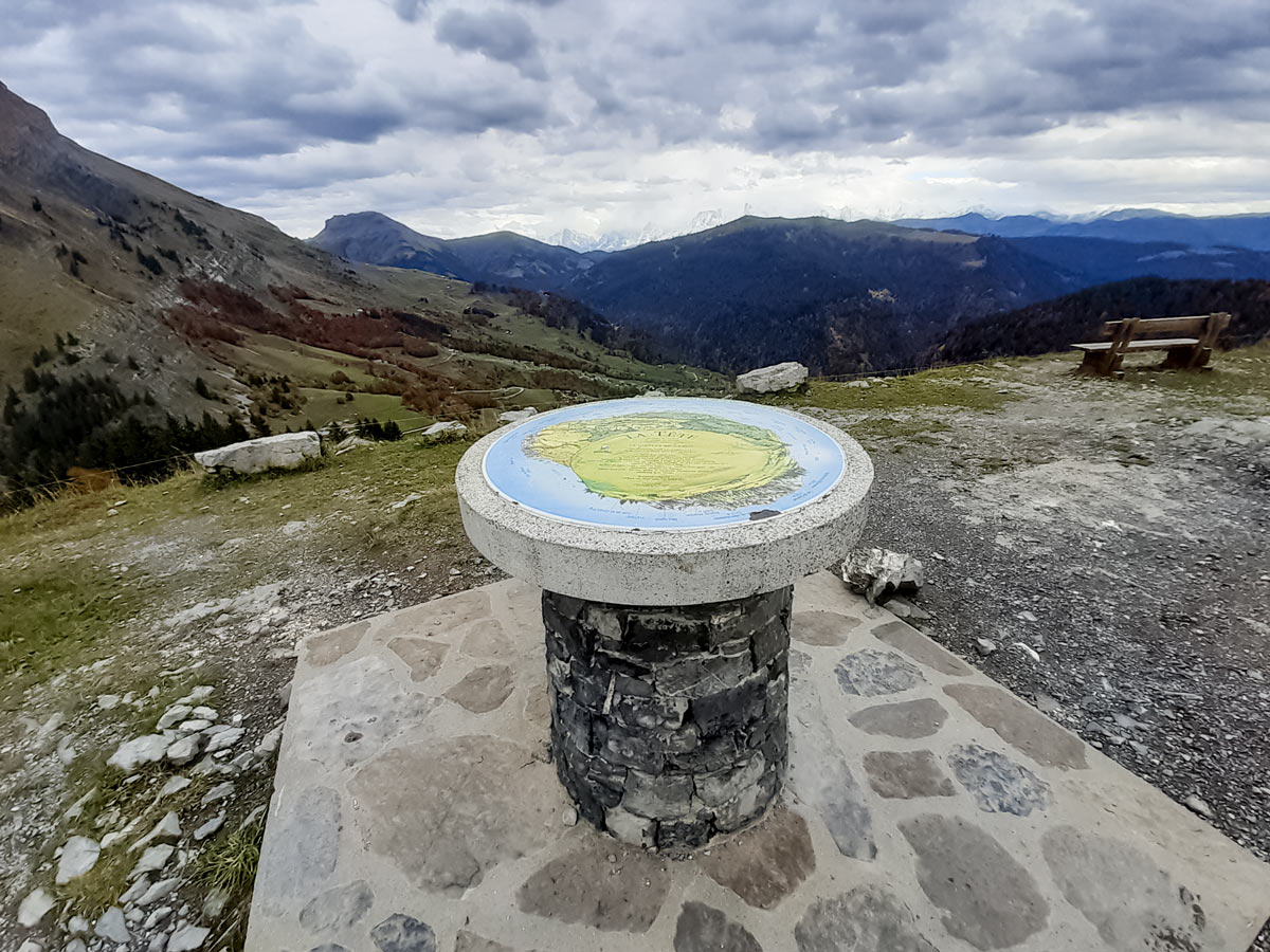 Lookout point Col Des Aravis hiking trails in France