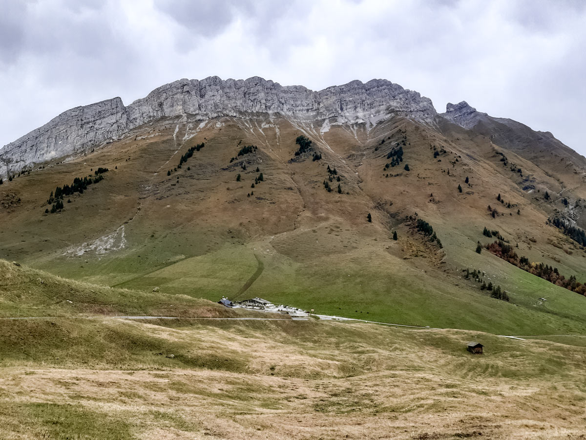 Col des aravis from gravel track Col Des Aravis hiking trails in France