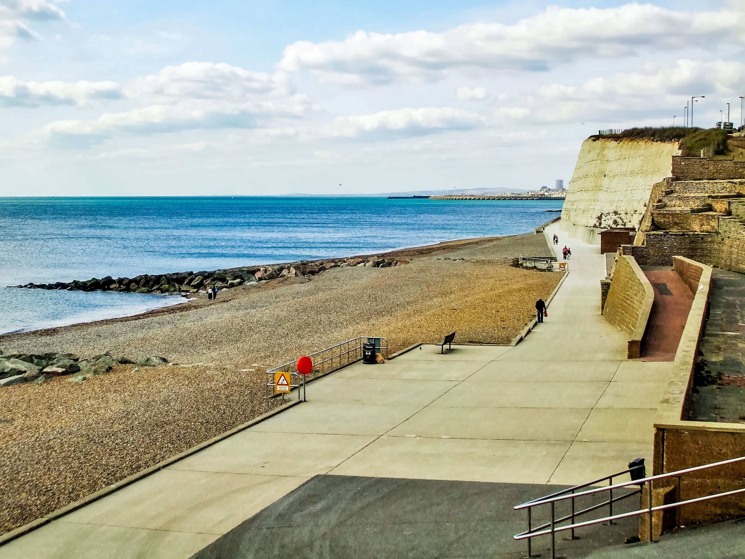 Kipling and Roedean Rottingdean walking path by the ocean UK Southdowns