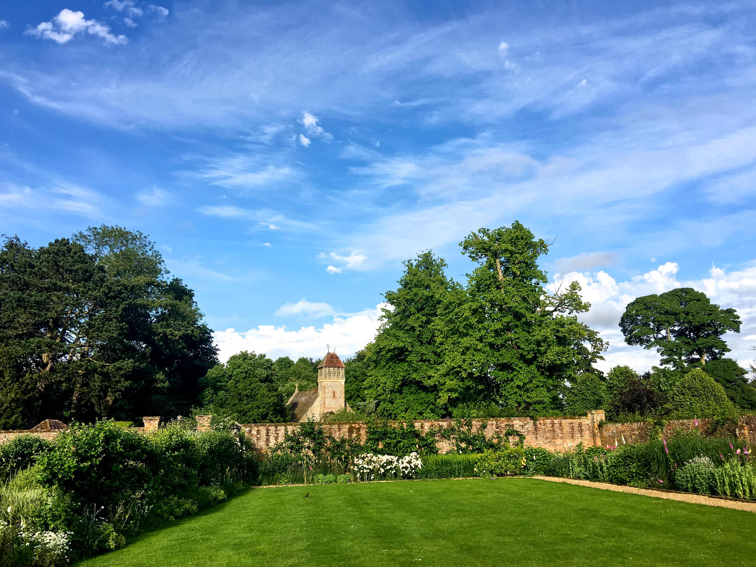 Garden and lawn walking Hinton Ampner