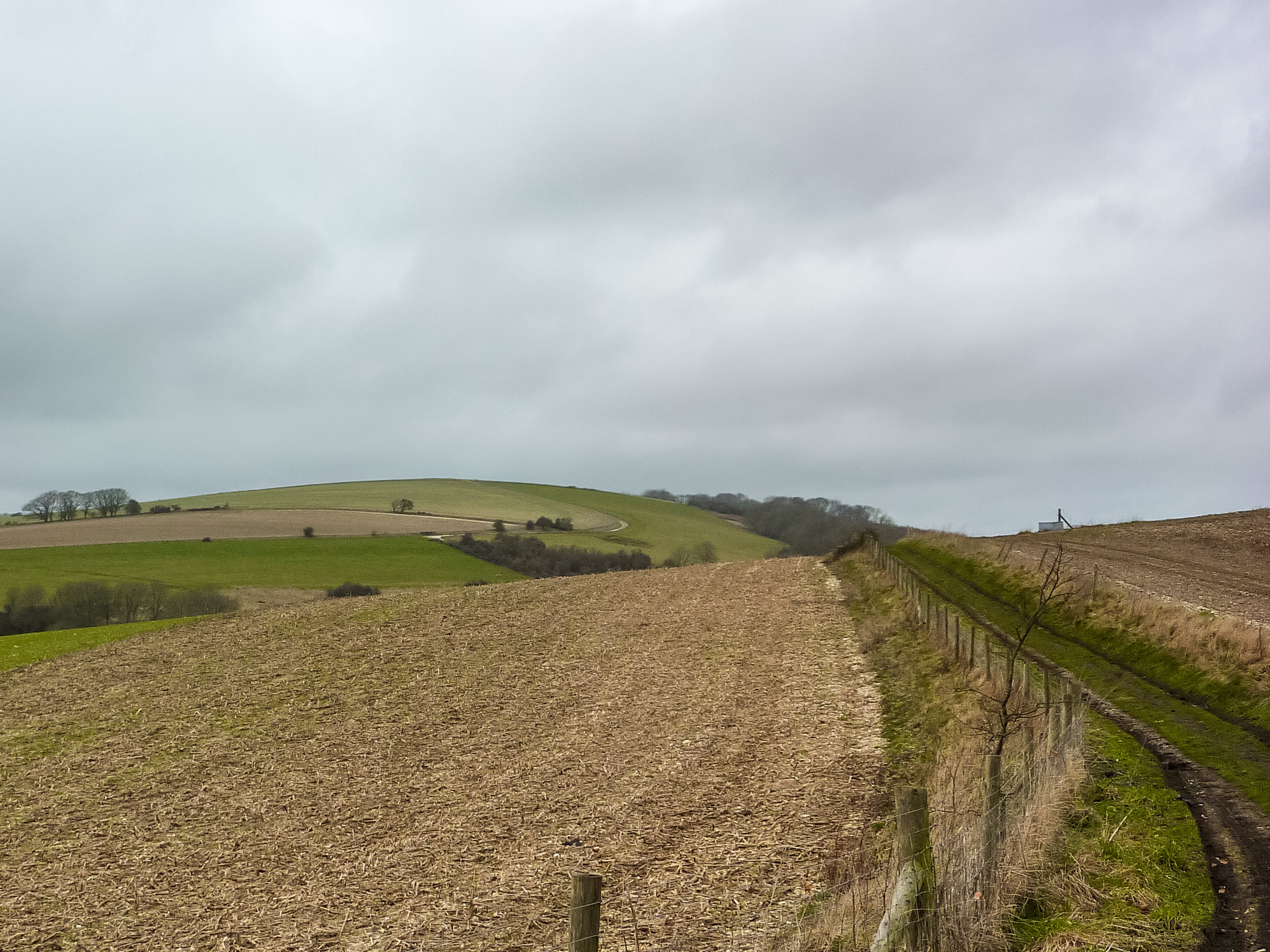 Looking back at Bignor Hill at Glatting Beacon From Westburton Hill