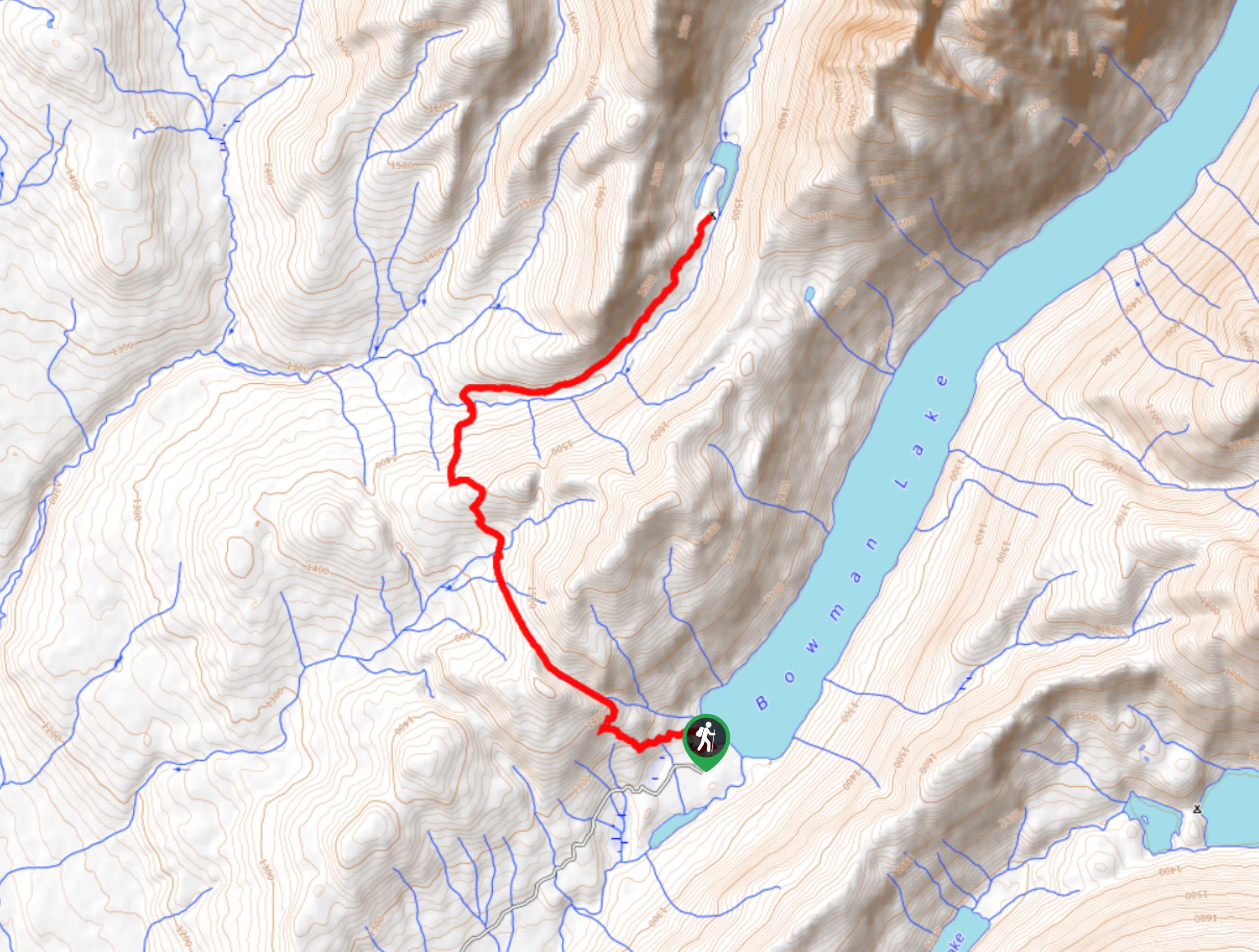 Akokala Lake Trail Map