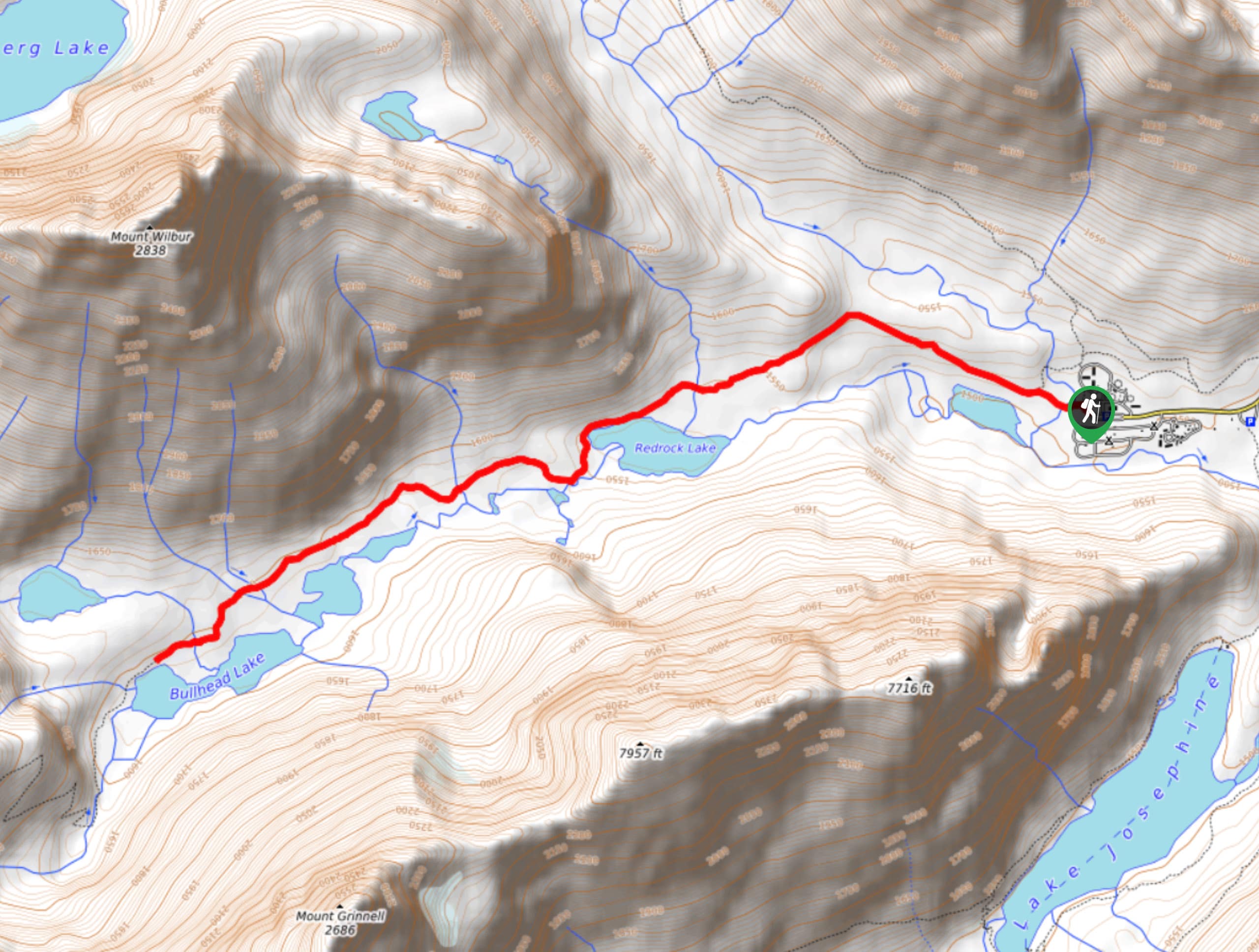 Bullhead Lake Hike Map