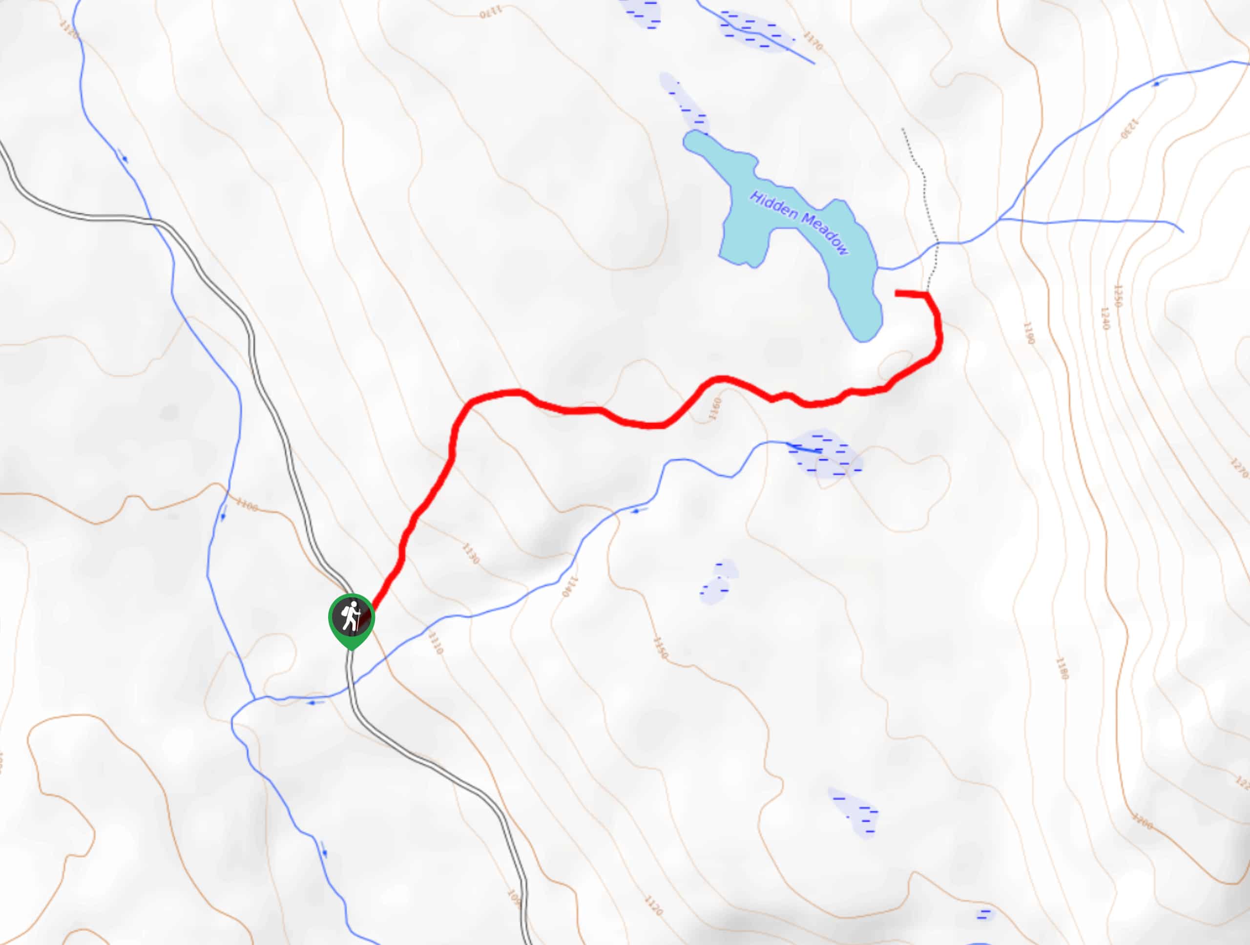 Hidden Meadow Trail Map