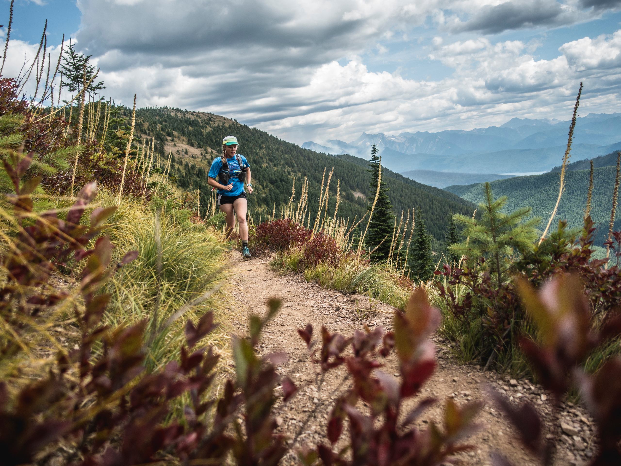 trail runner on Huckleberry Moutai