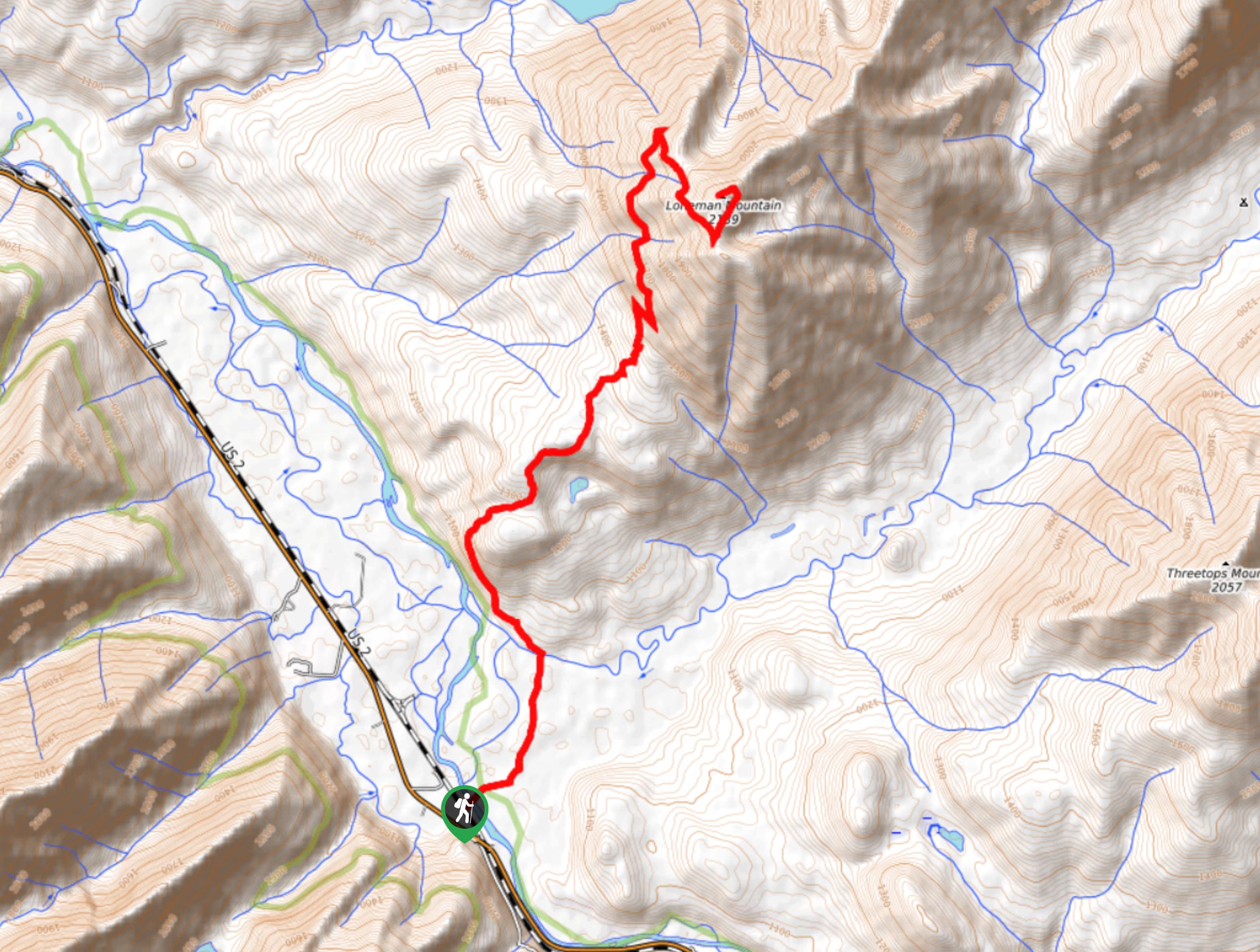 Loneman Lookout Trail Map