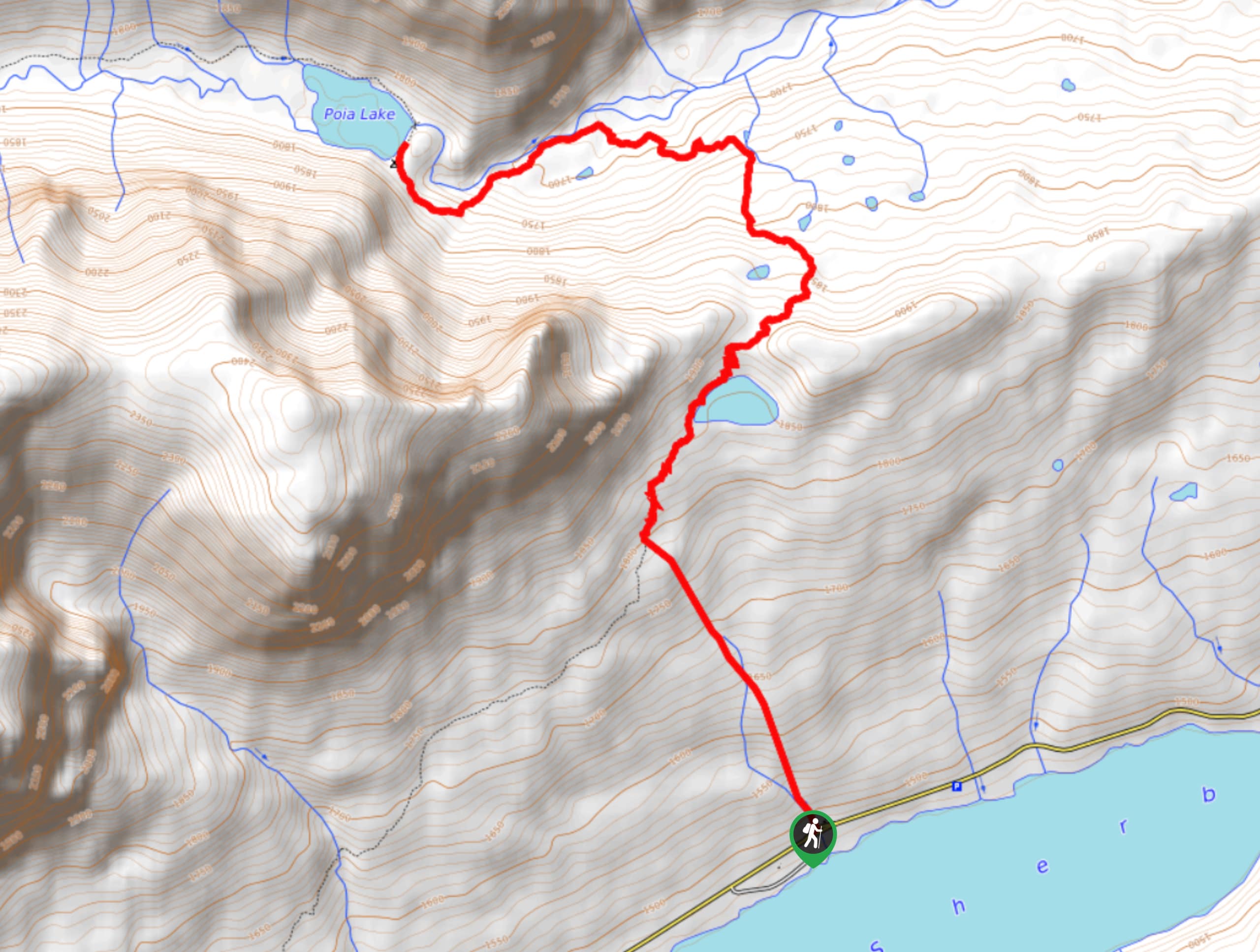 Poia Lake Trail Map