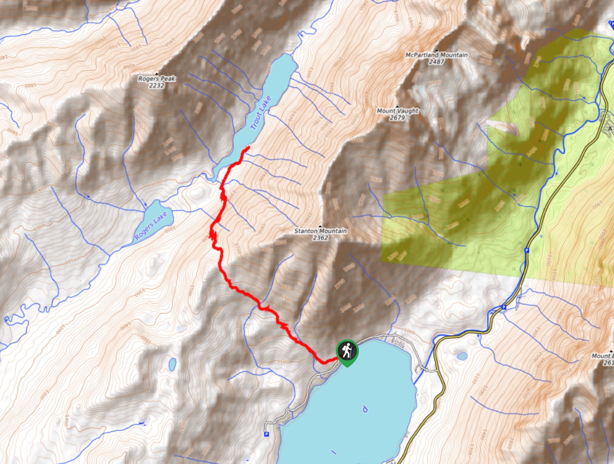 Trout Lake Trail Map