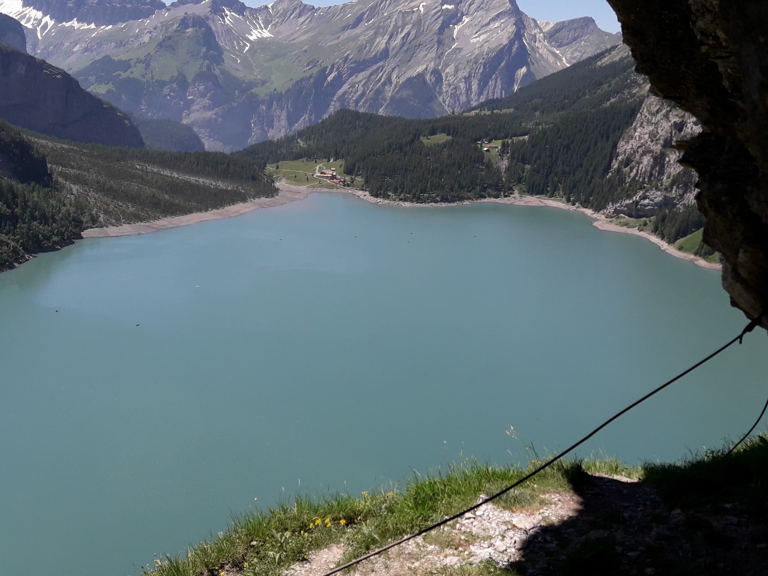 Looking down on the lake on Frudenhut trail hike