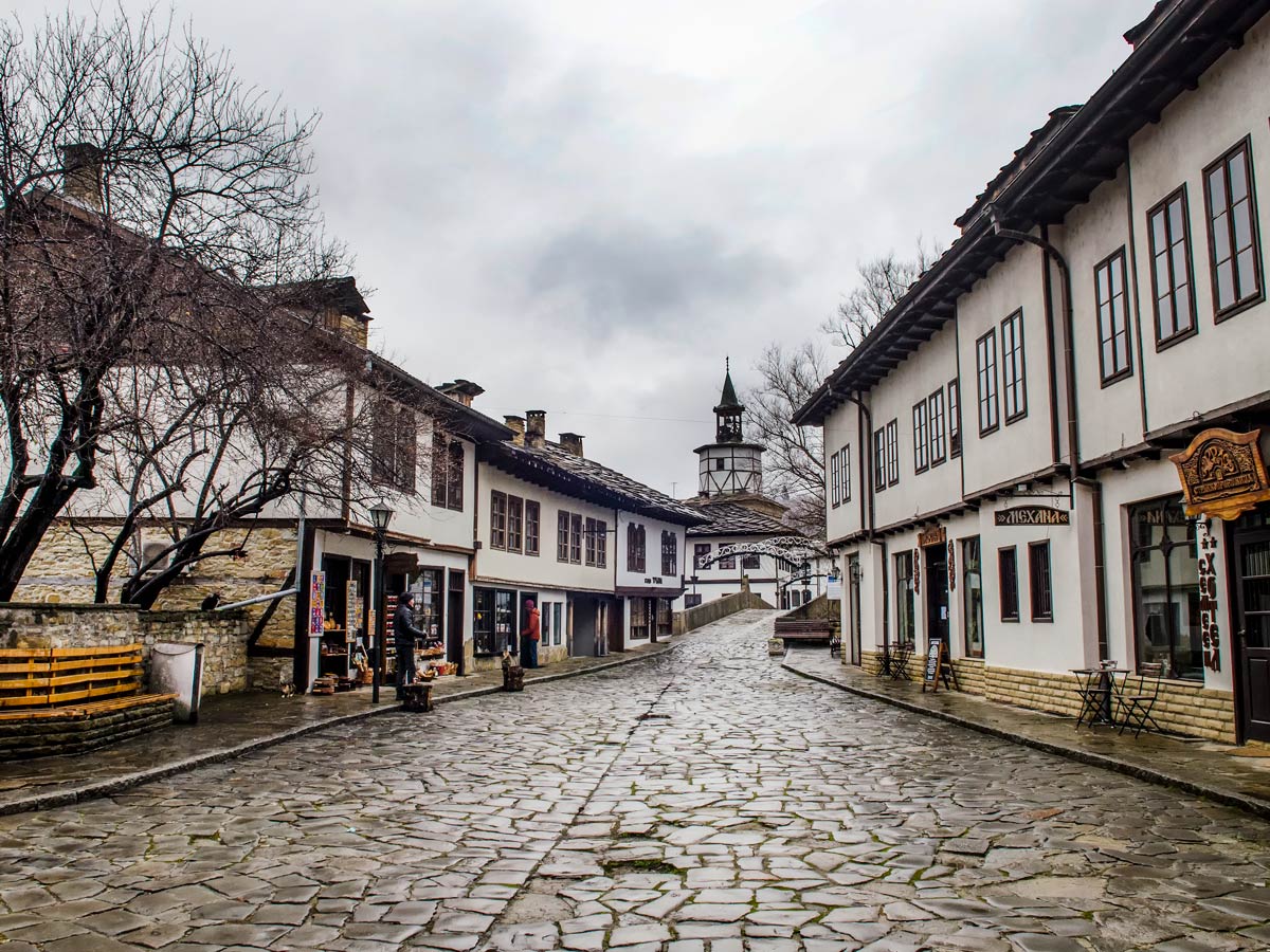 Tryavna Bulgaria cobblestone streets