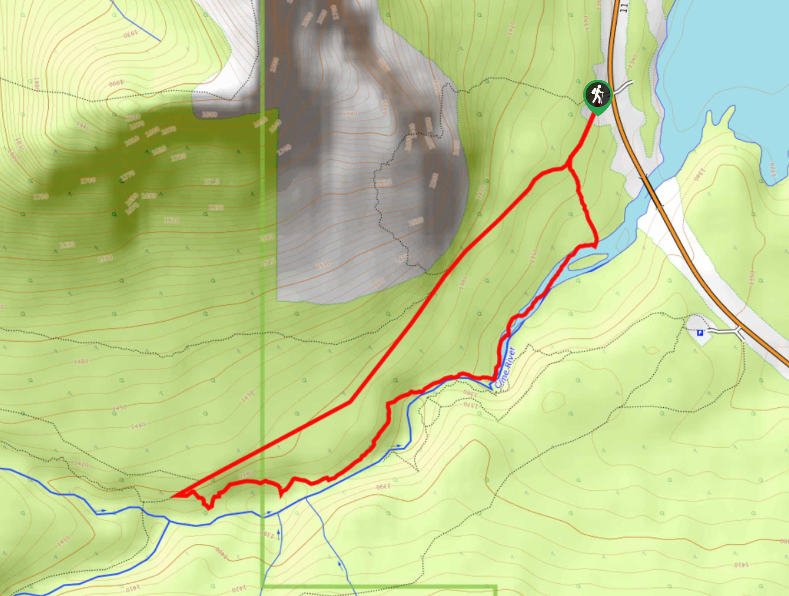 Coral Creek Canyon Trail Map