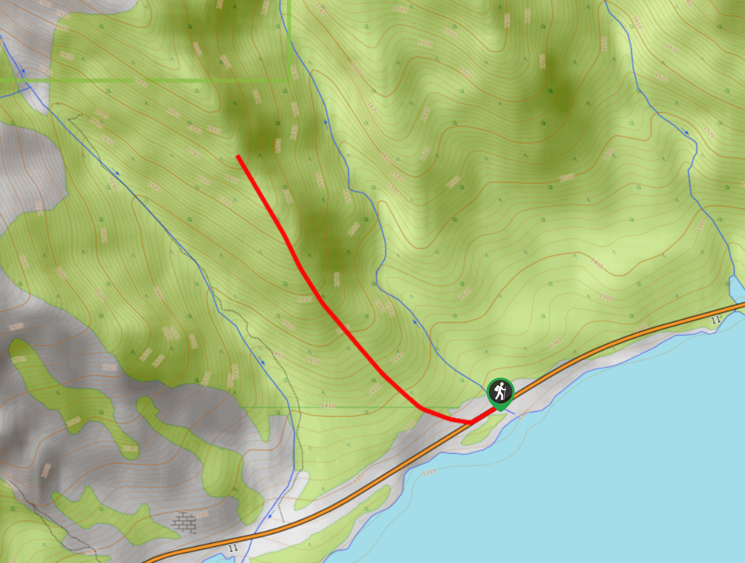 Paula’s Ridge Hike Map