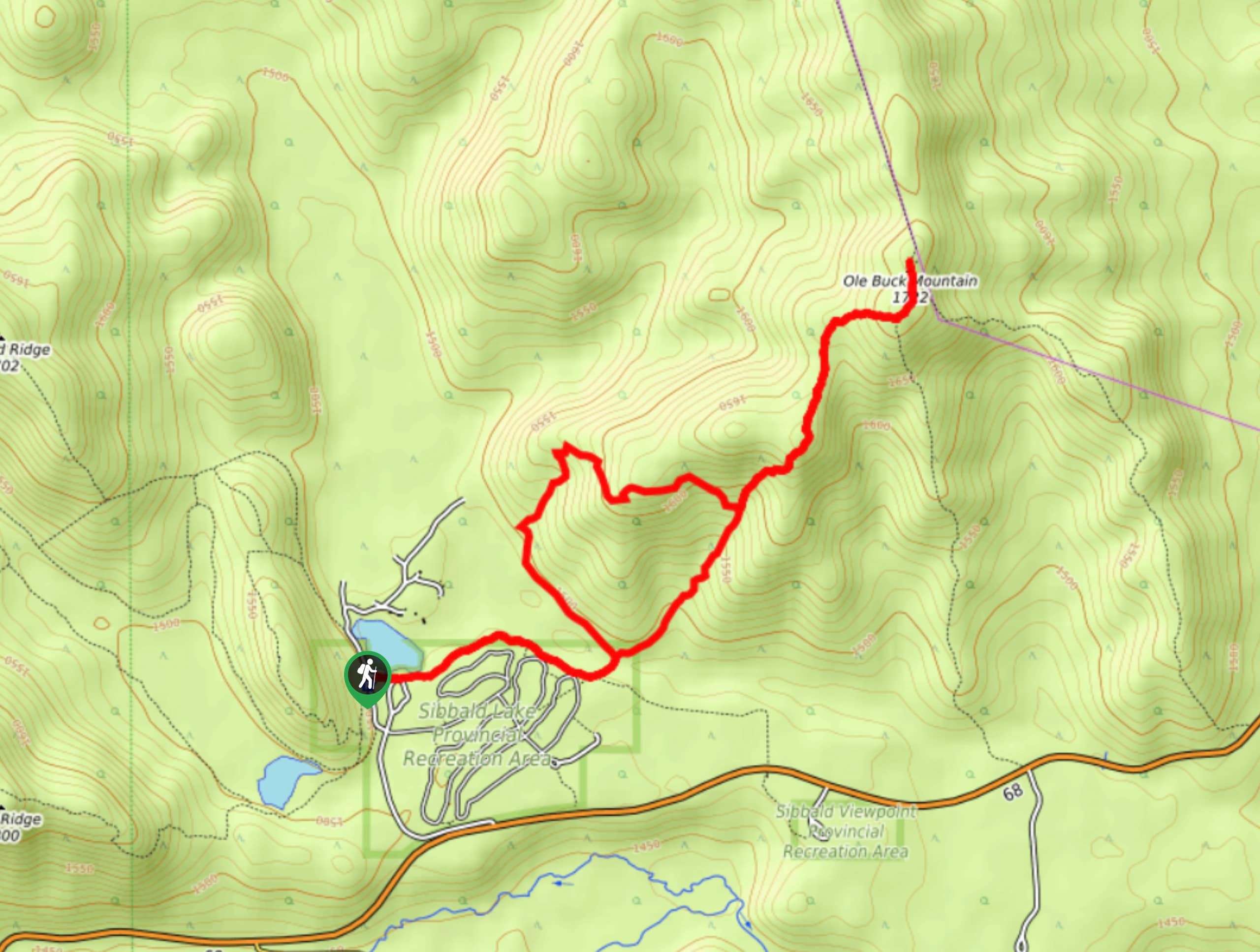 Buck Mountain Trail Map