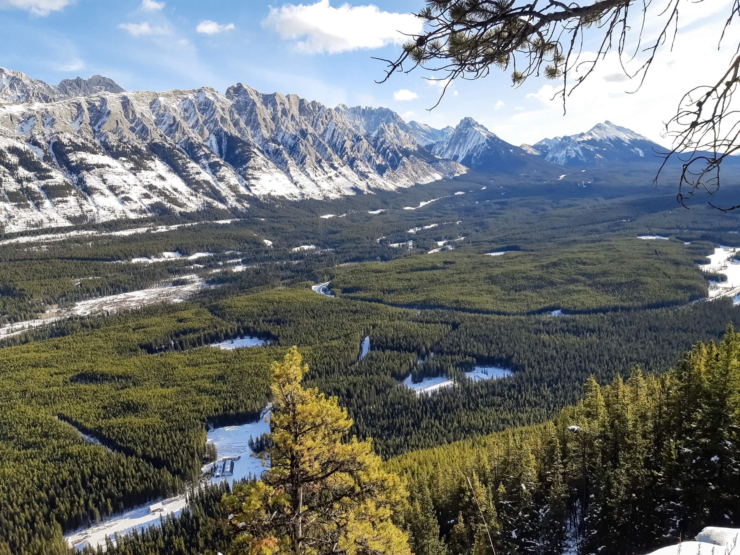 View of the rockies and river in Kananskis from Little Lawson hike