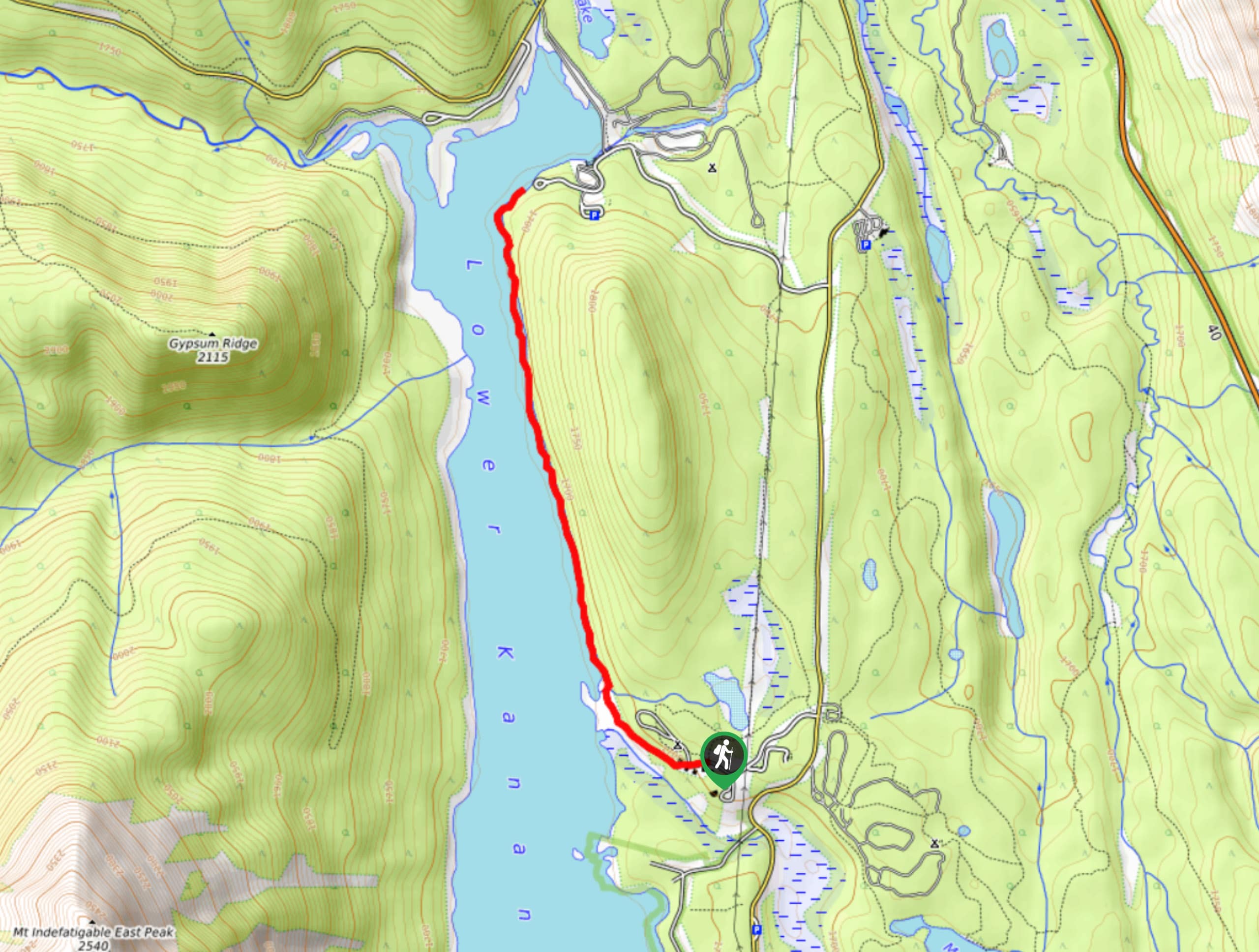 Lower Kananaskis Lake Trail Map